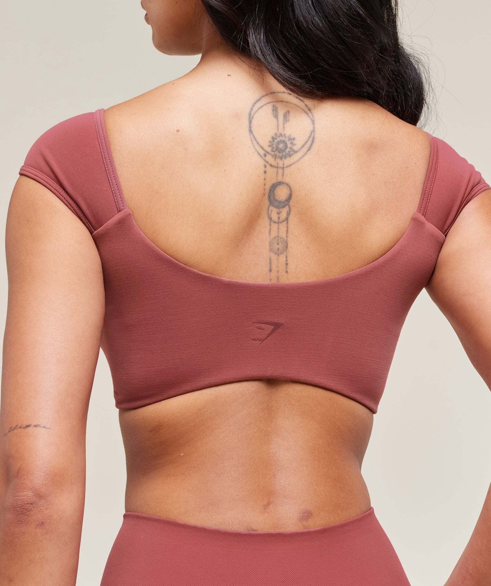 Gymshark Soft Sculpt Cap Sleeve Bralette - Washed Berry Pink - Image 5