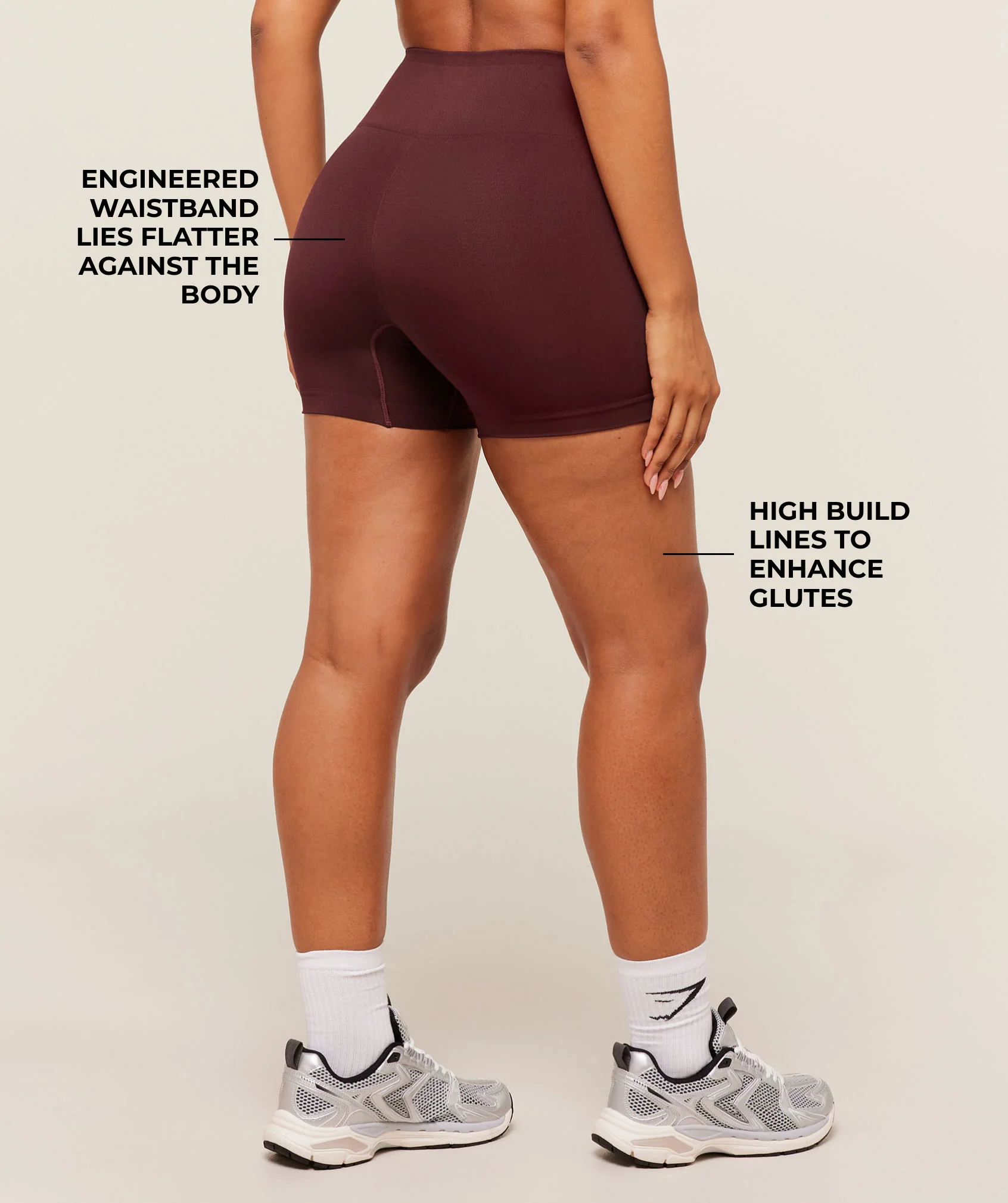 Gymshark Soft Sculpt Shorts - Rich Maroon - Image 2