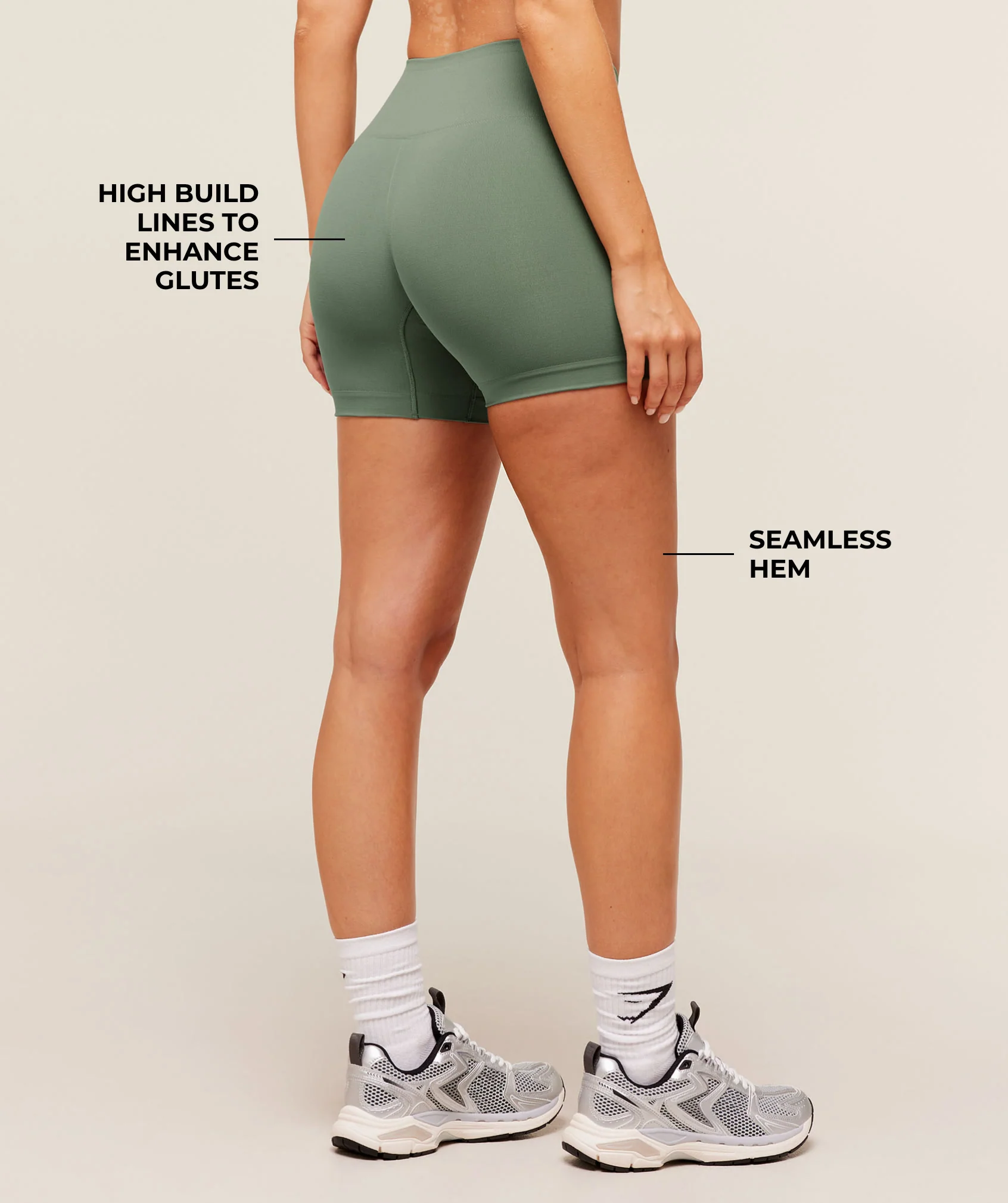 Gymshark Soft Sculpt Shorts - Unit Green - Image 2
