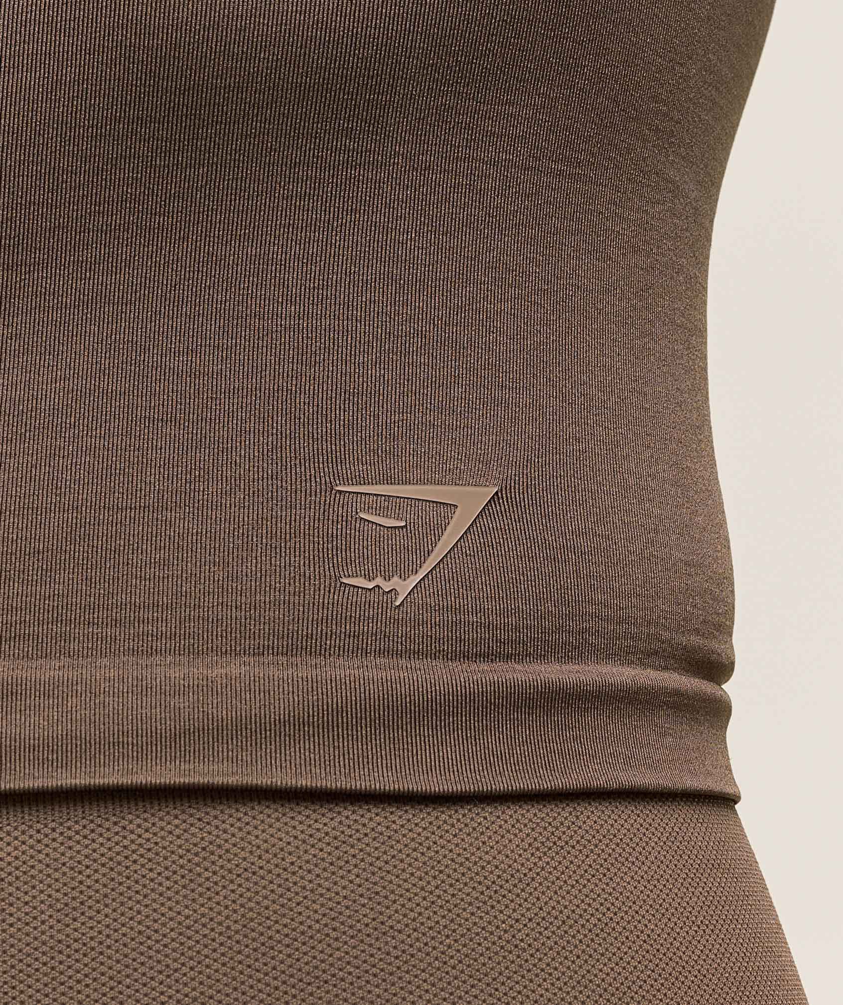 Gymshark Soft Sculpt Tank With Shelf - Walnut Brown - Image 7