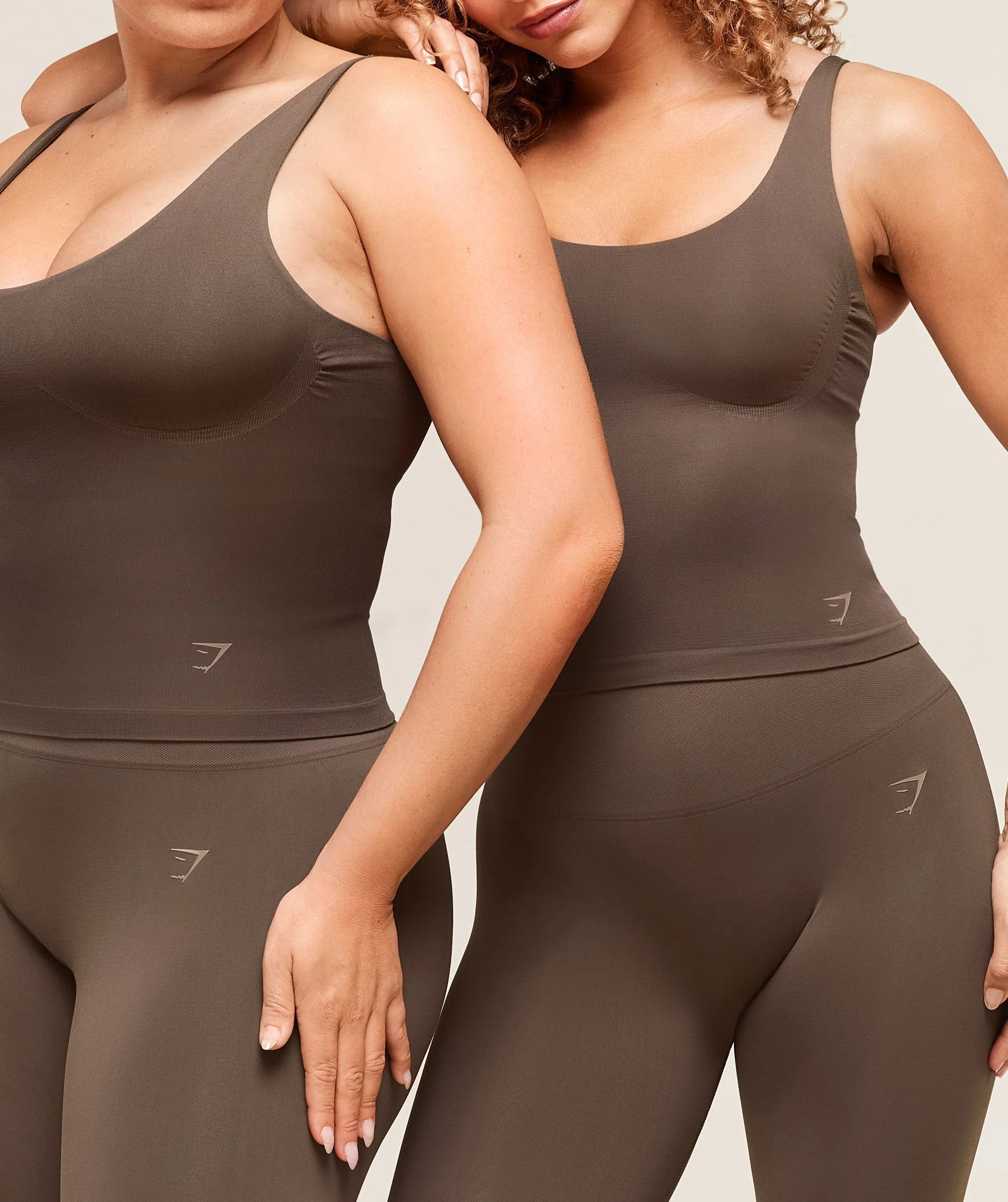 Gymshark Soft Sculpt Tank With Shelf - Walnut Brown - Image 8