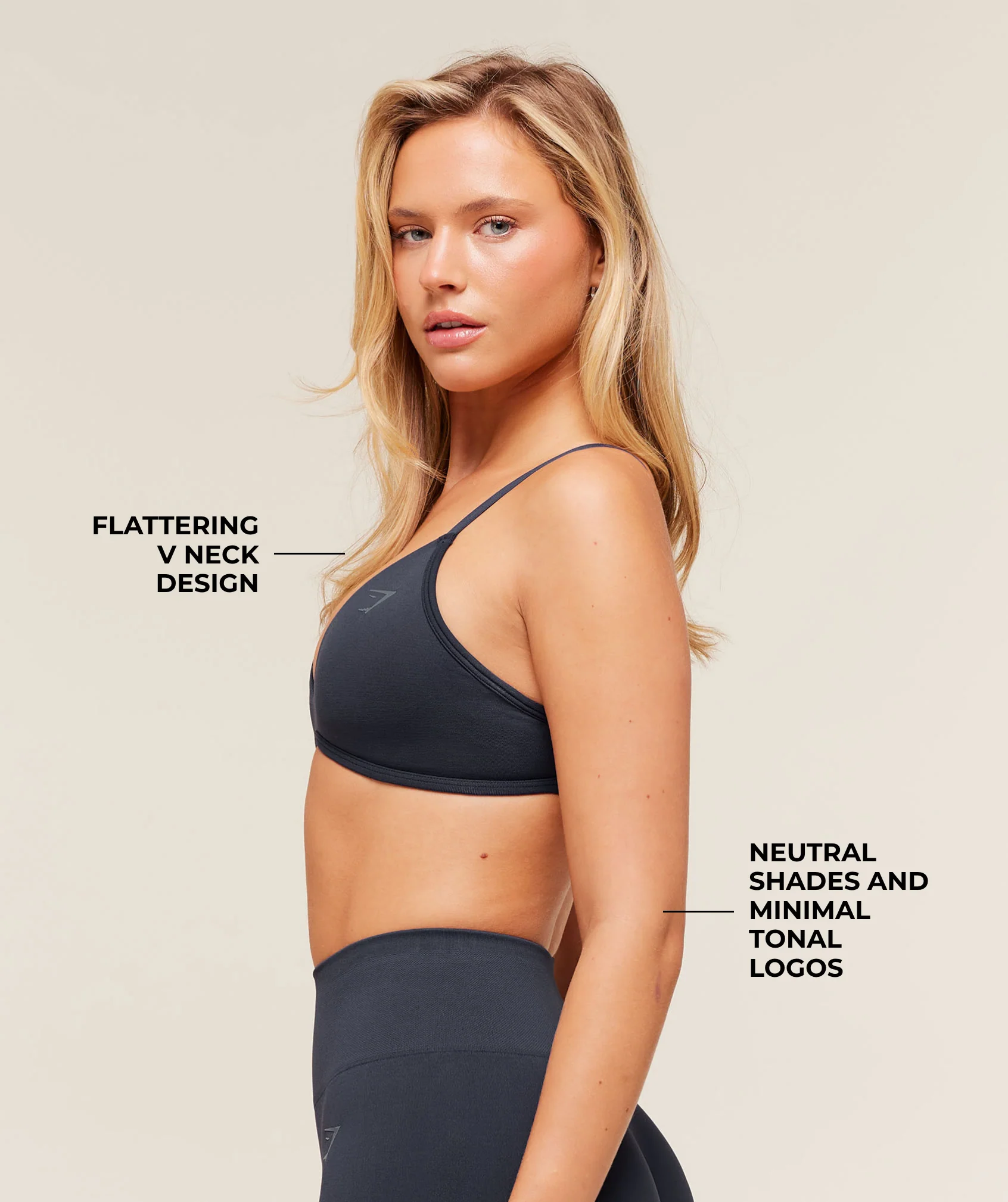 Gymshark Soft Sculpt V-neck Sports Bra - Heavy Blue - Image 2