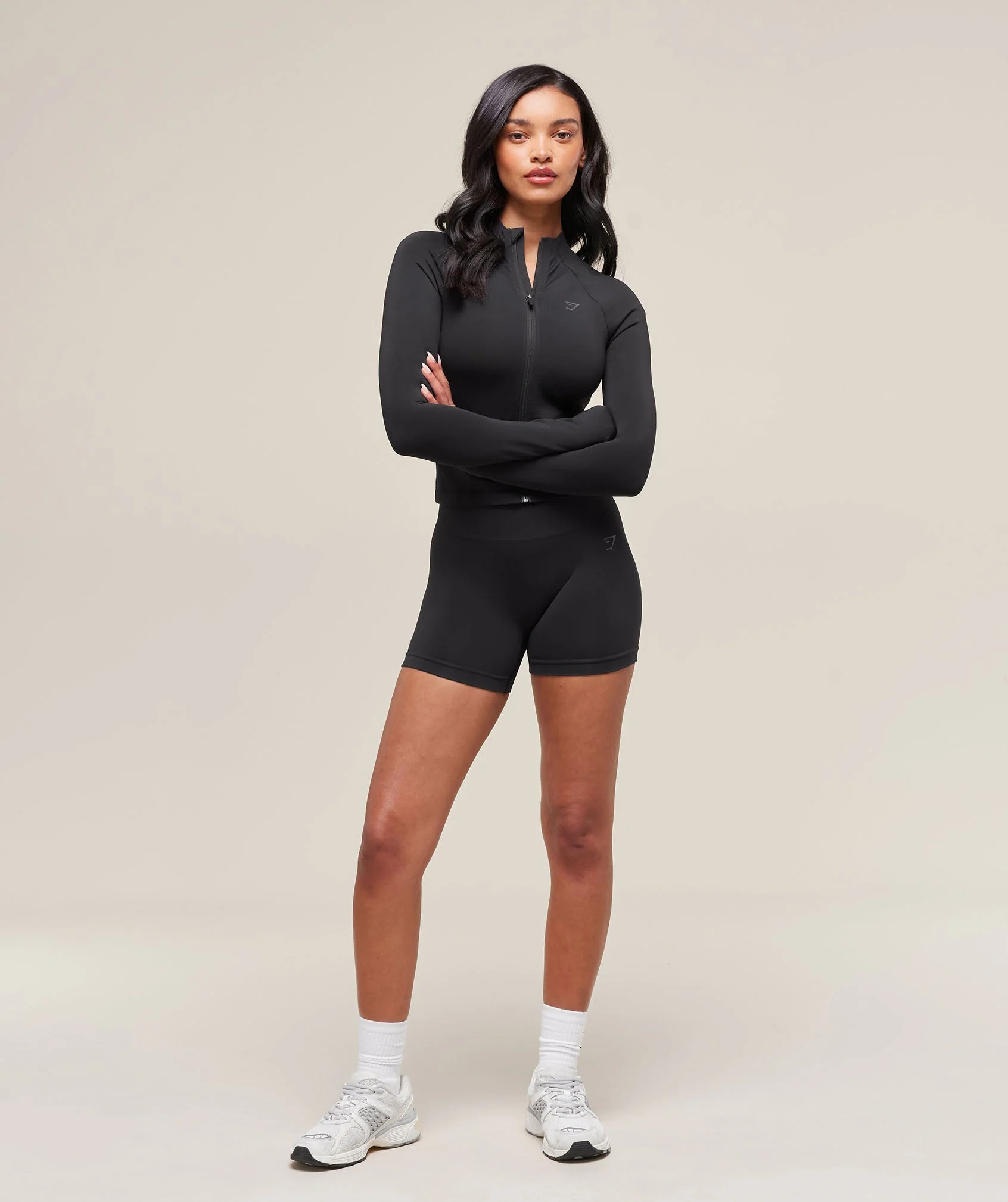 Gymshark Soft Sculpt Zip Up Jacket - Black - Image 4