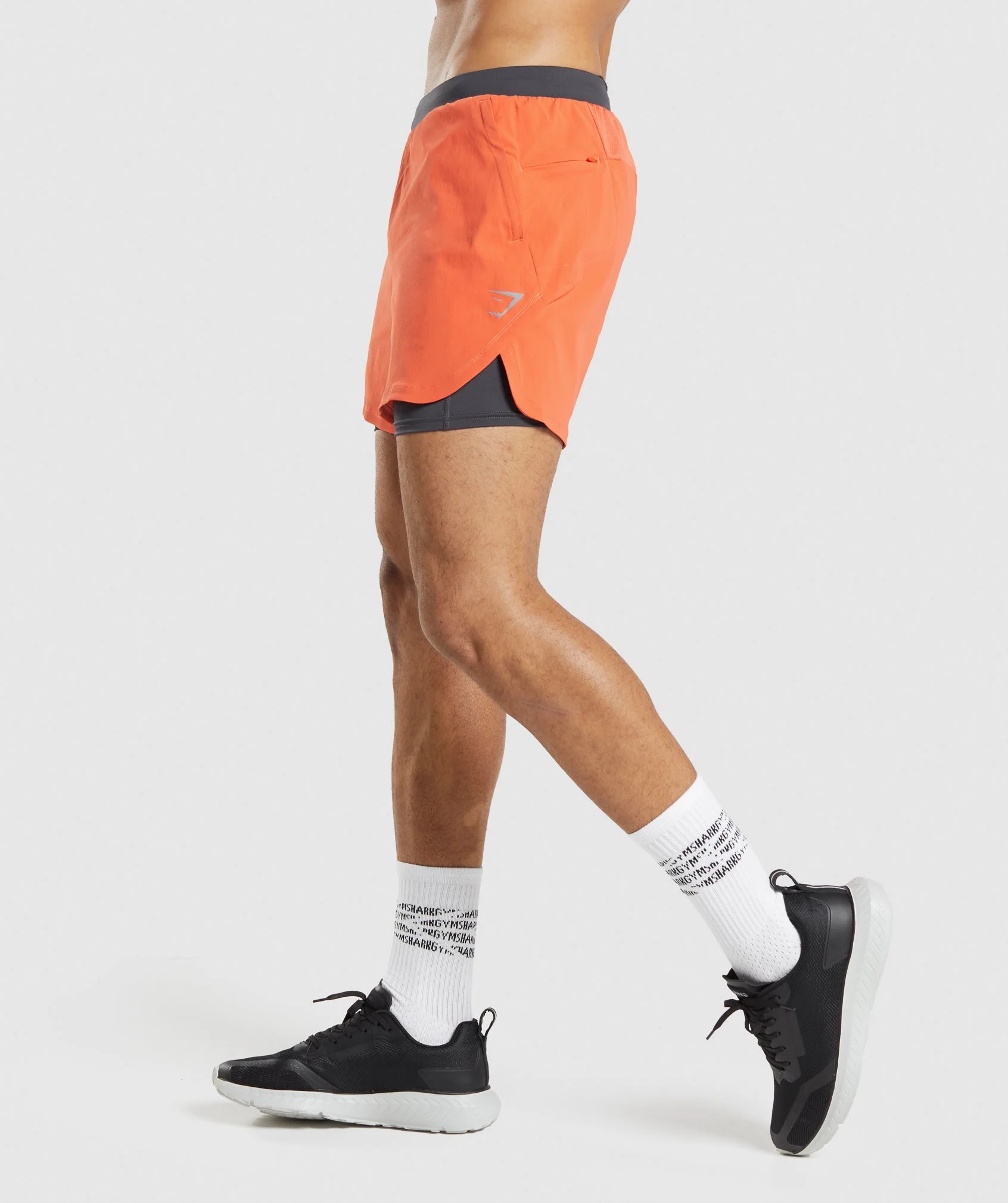 Gymshark Speed Evolve 5" 2 In 1 Shorts - Papaya Orange - Image 3