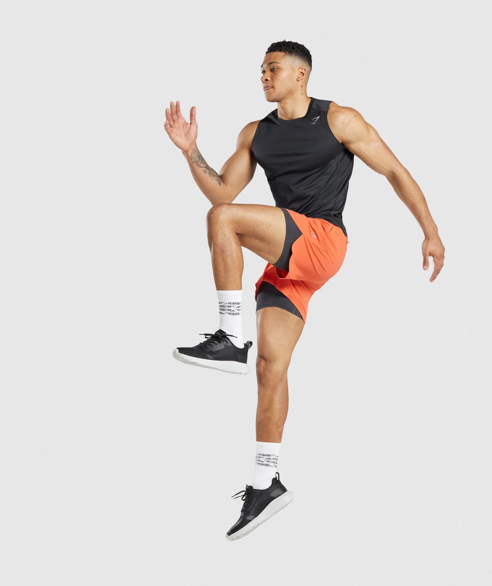 Gymshark Speed Evolve 5" 2 In 1 Shorts - Papaya Orange - Image 4