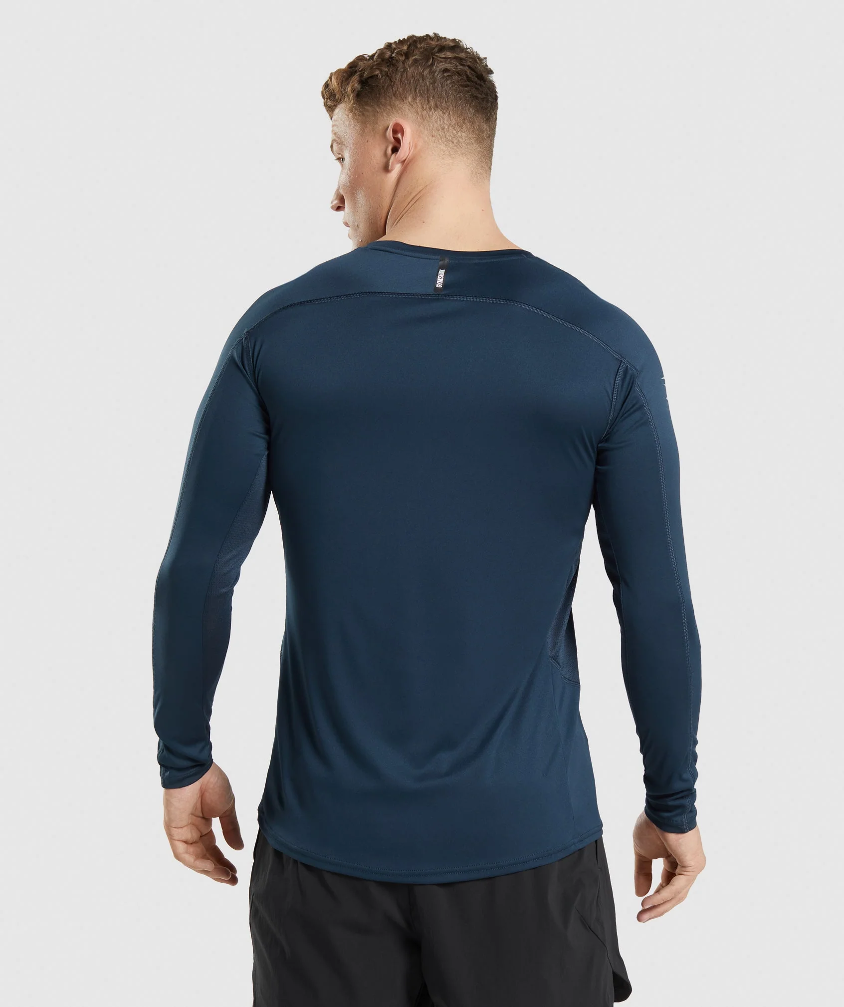 Gymshark Speed Evolve Long Sleeve T-Shirt - Navy - Image 2