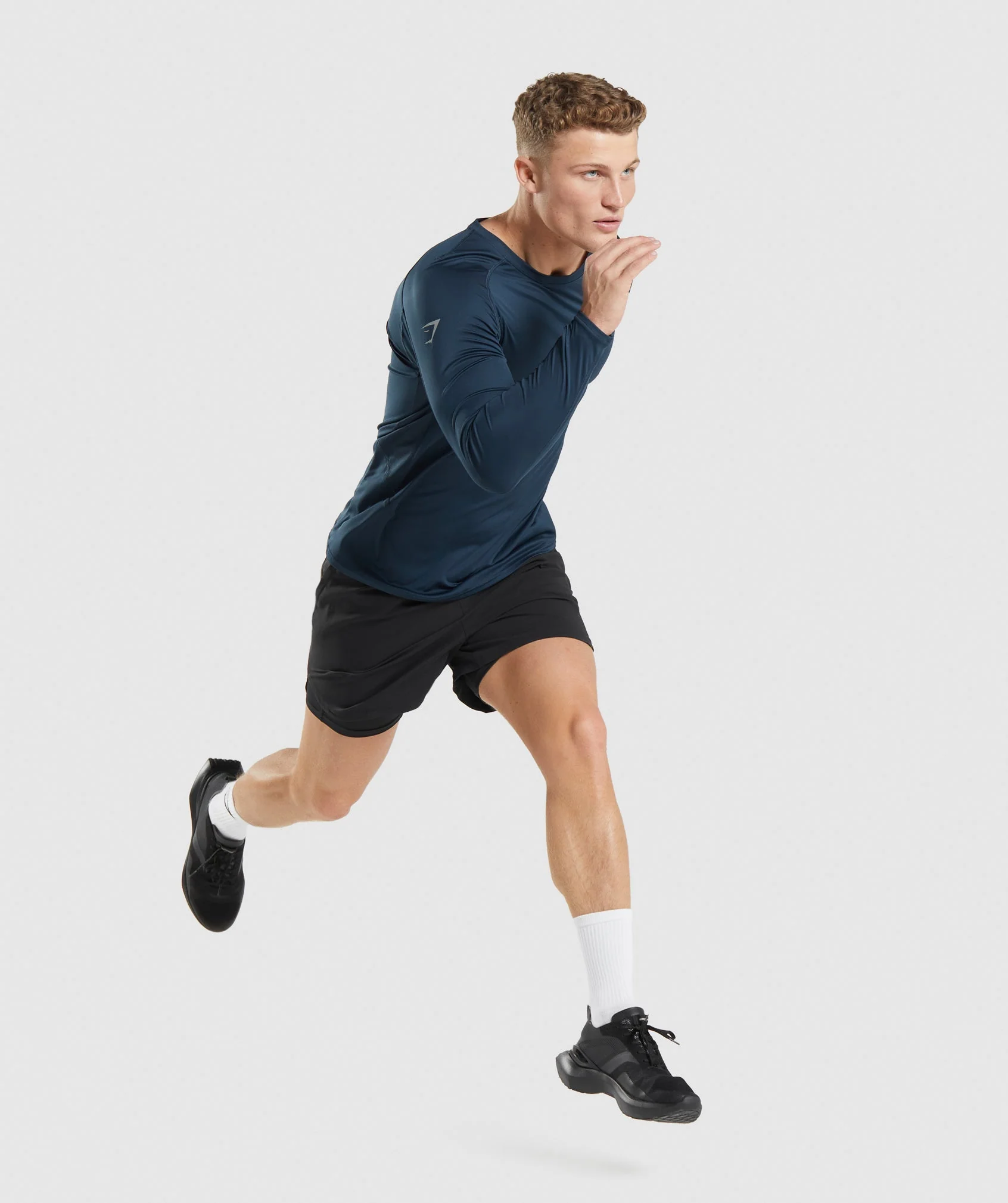 Gymshark Speed Evolve Long Sleeve T-Shirt - Navy - Image 4