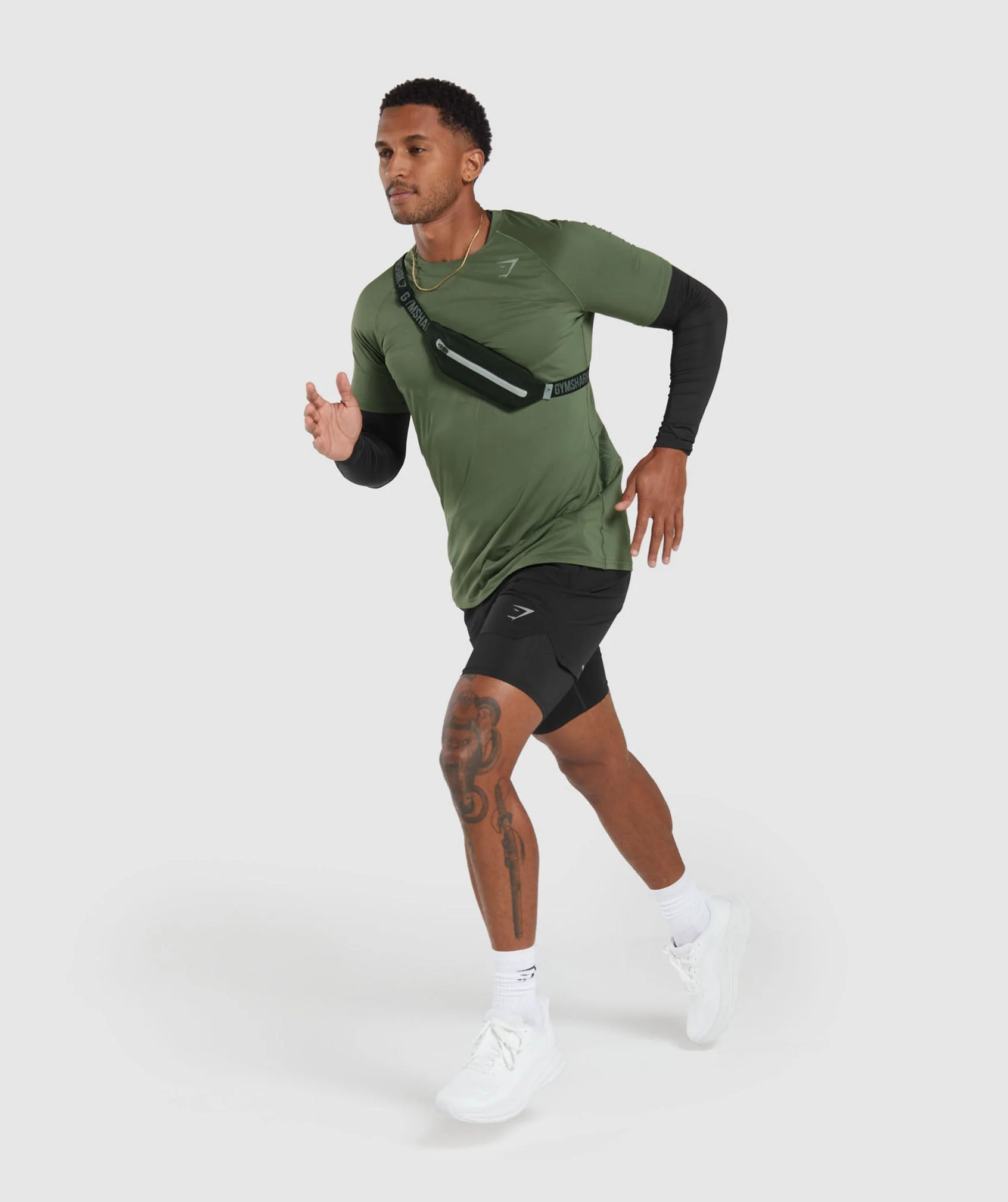 Gymshark Speed T-Shirt - Core Olive - Image 4