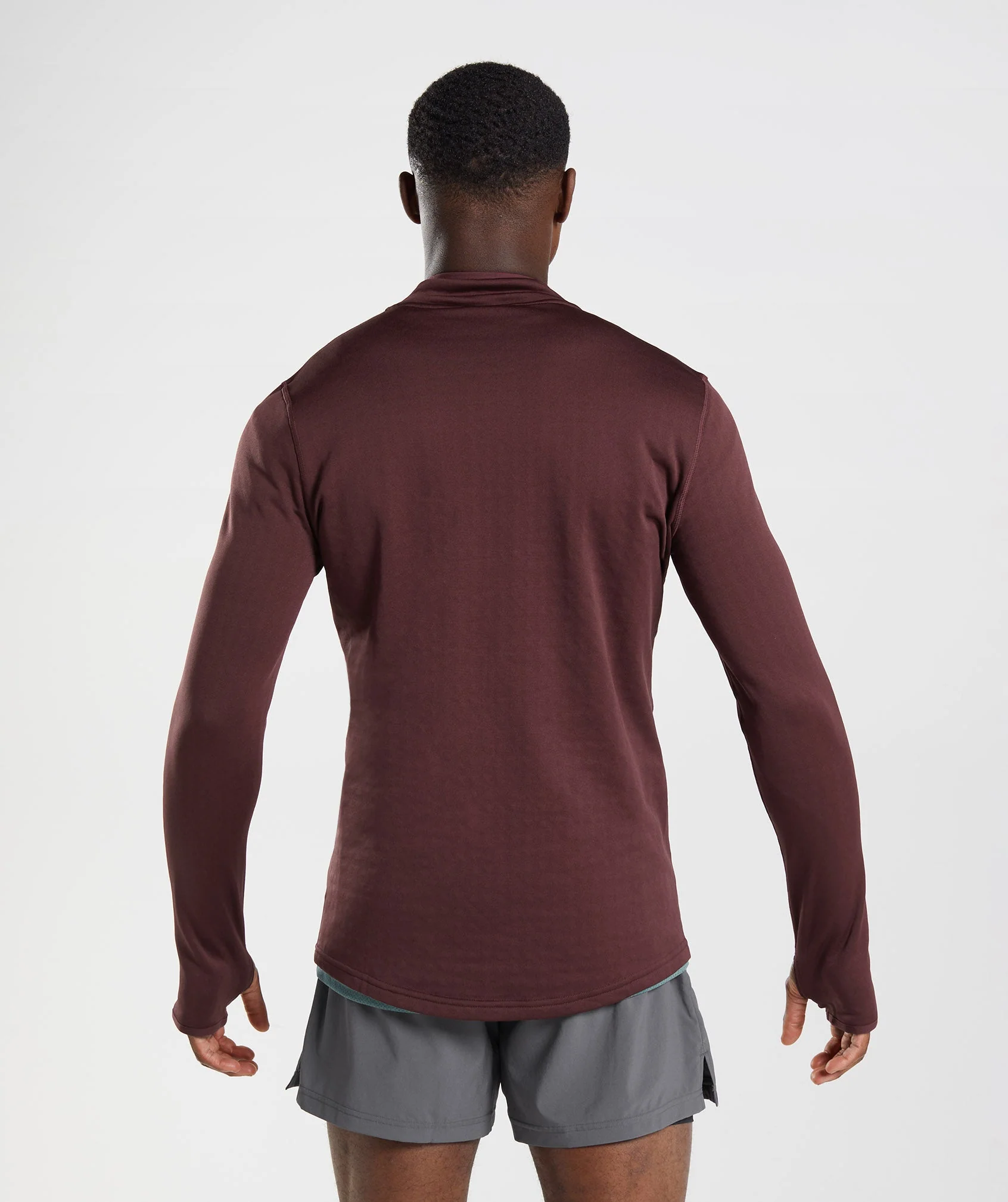 Gymshark Sport 1/4 Zip - Baked Maroon - Image 2