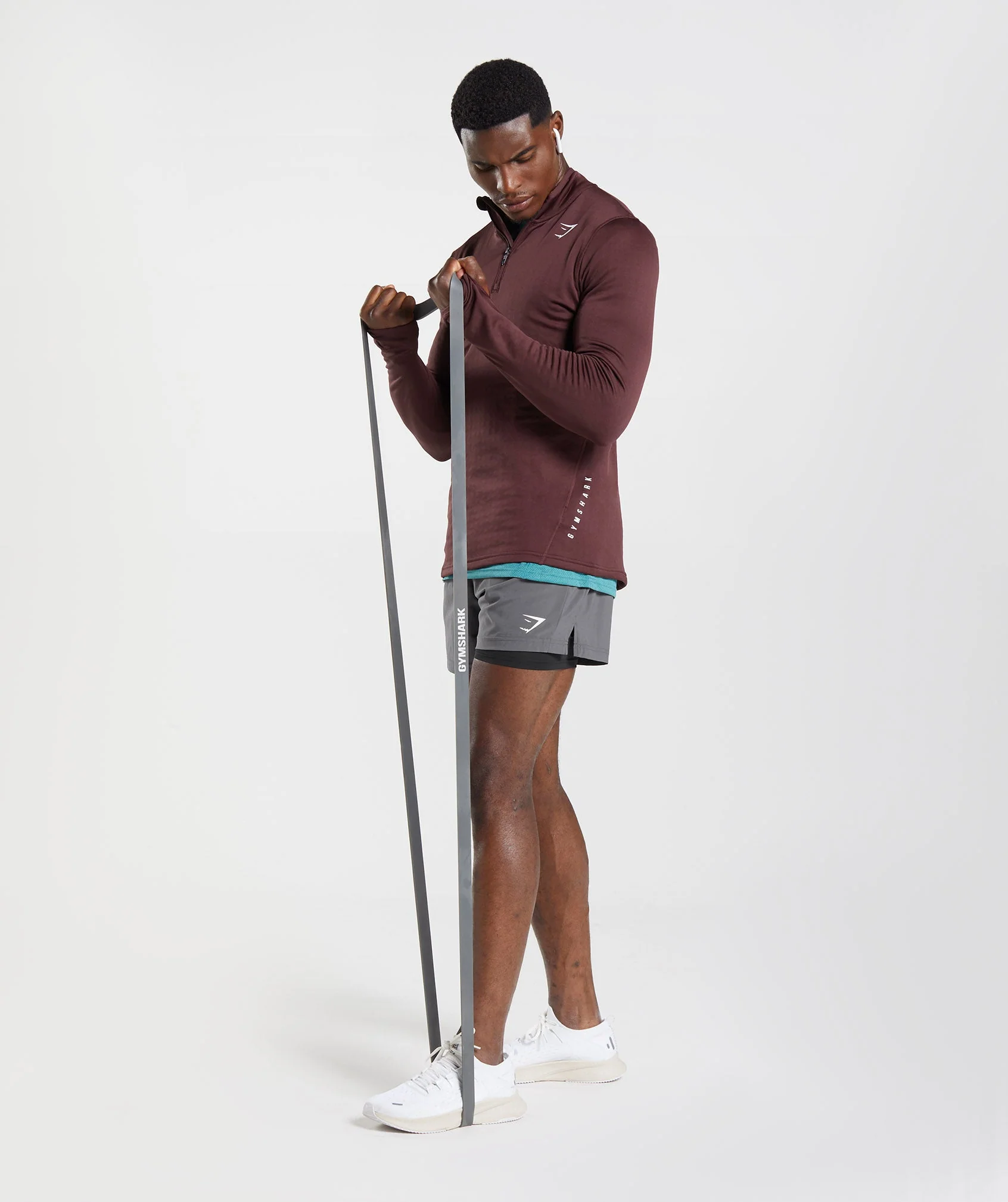 Gymshark Sport 1/4 Zip - Baked Maroon - Image 4