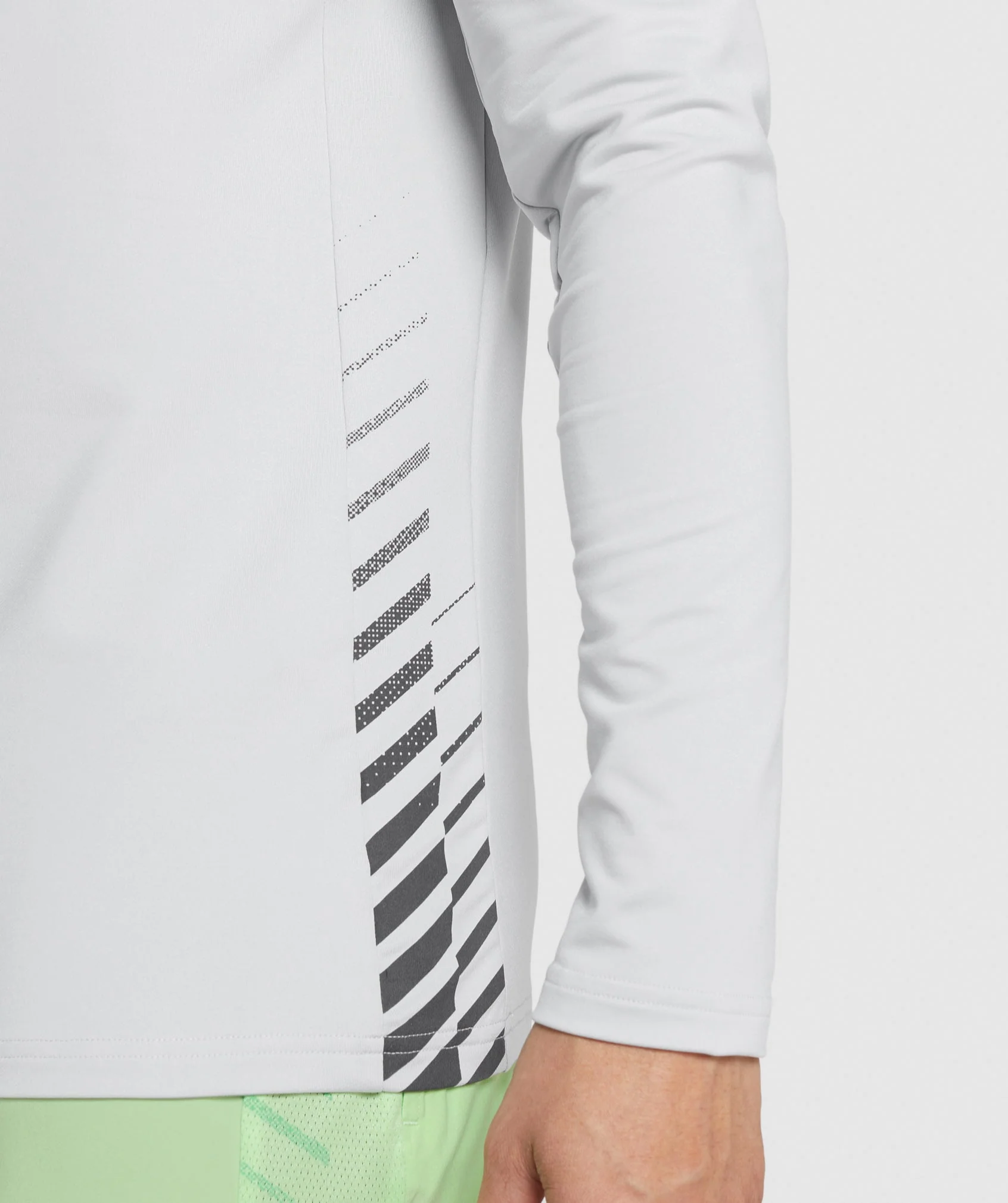 Gymshark Sport Stripe 1/4 Zip - Light Grey - Image 5