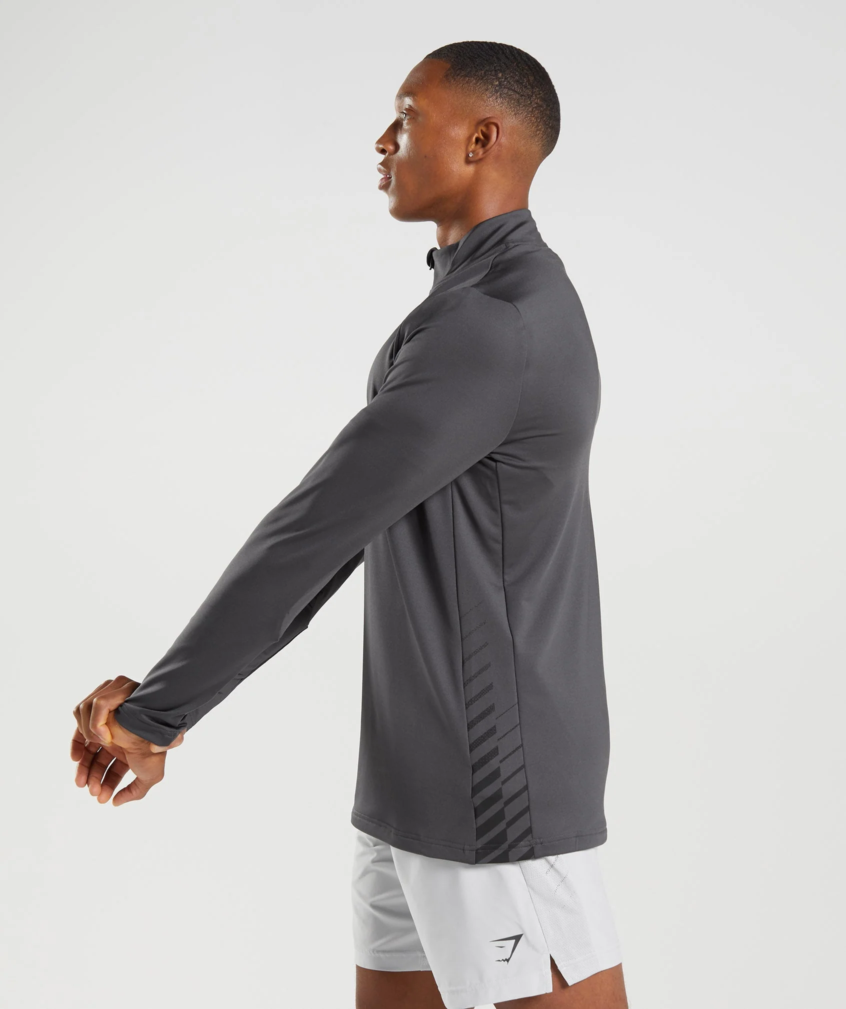 Gymshark Sport Stripe 1/4 Zip - Onyx Grey - Image 3