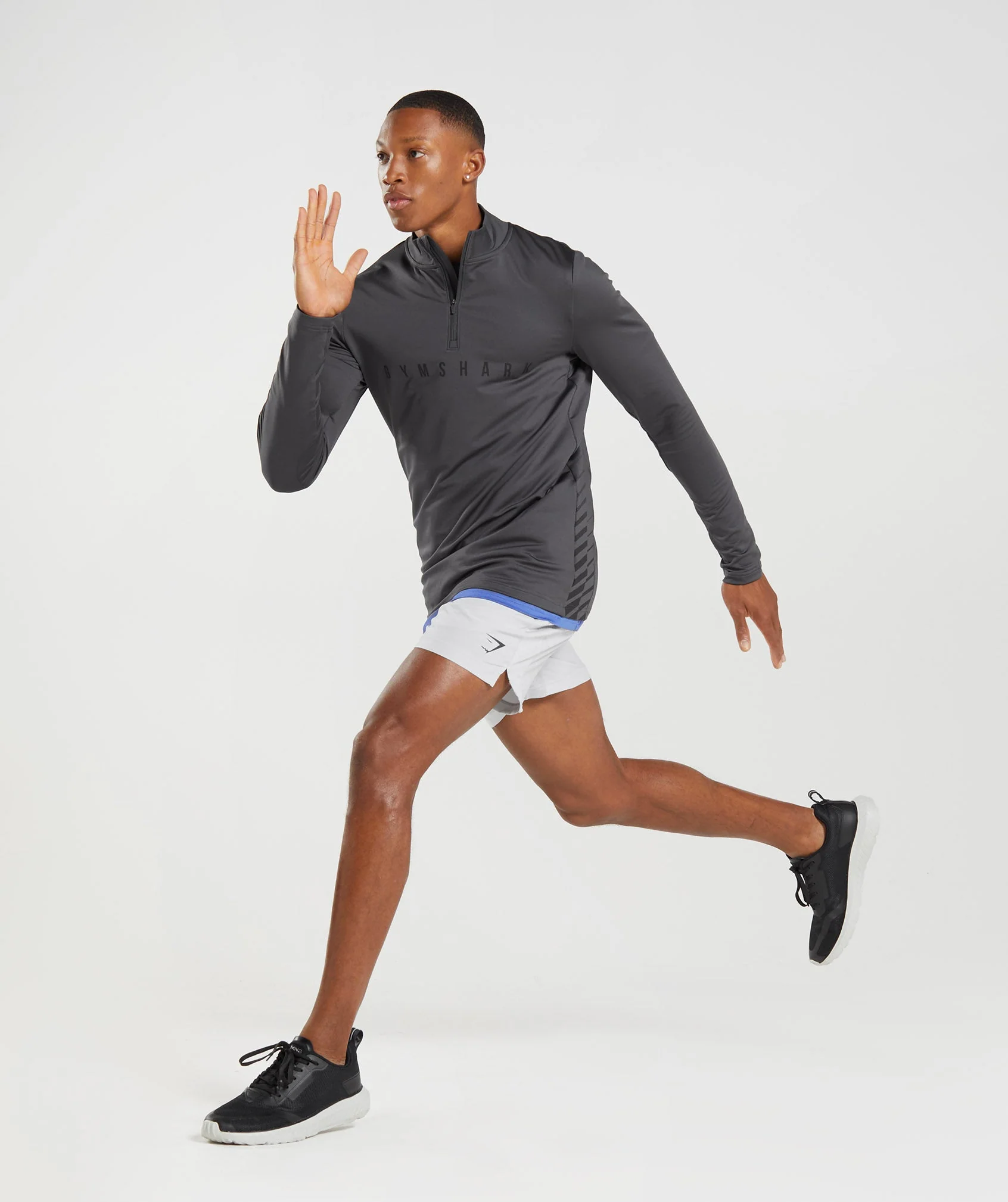 Gymshark Sport Stripe 1/4 Zip - Onyx Grey - Image 4
