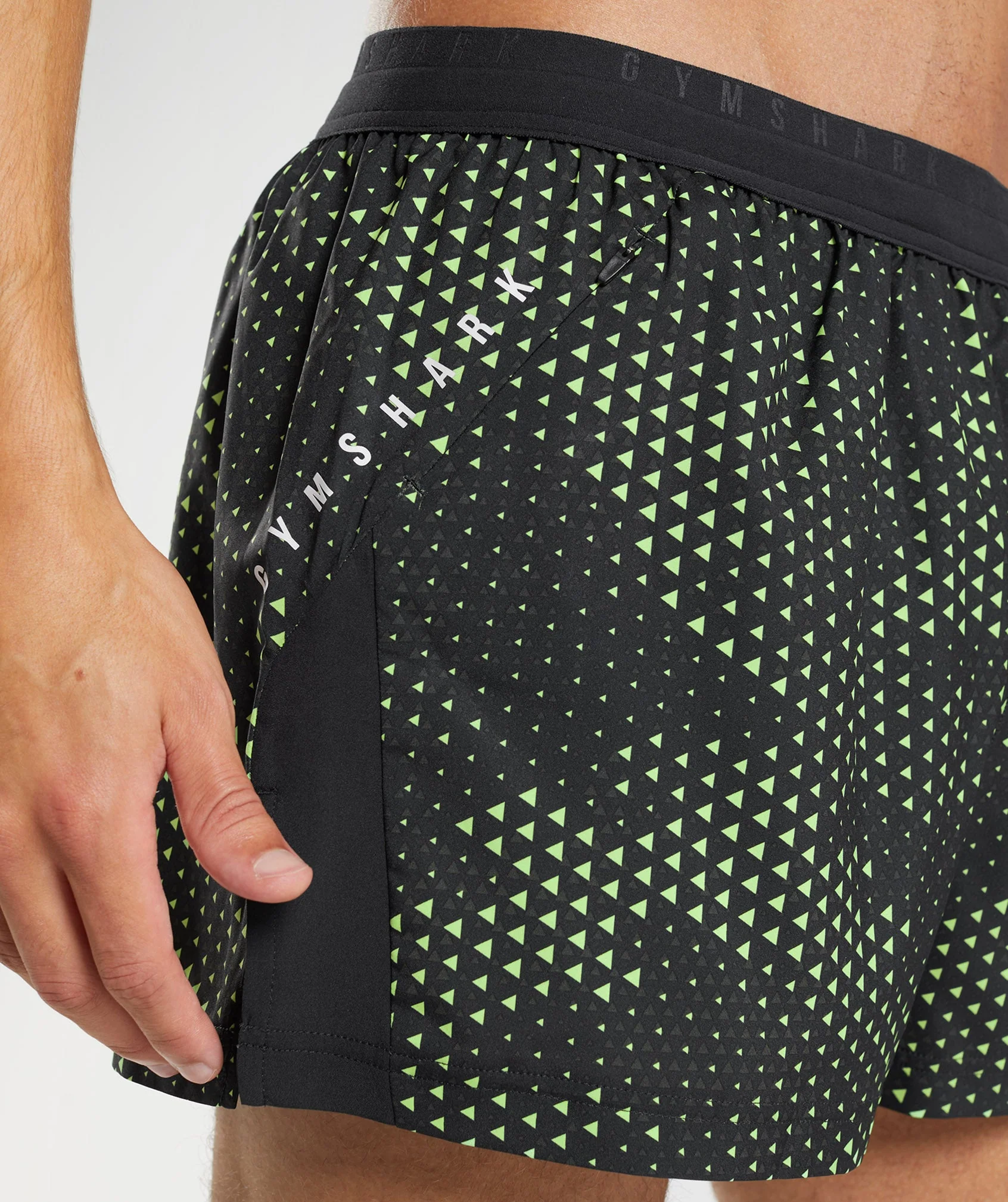 Gymshark Sport Run 3" Short - Fluo Lime Print - Image 5
