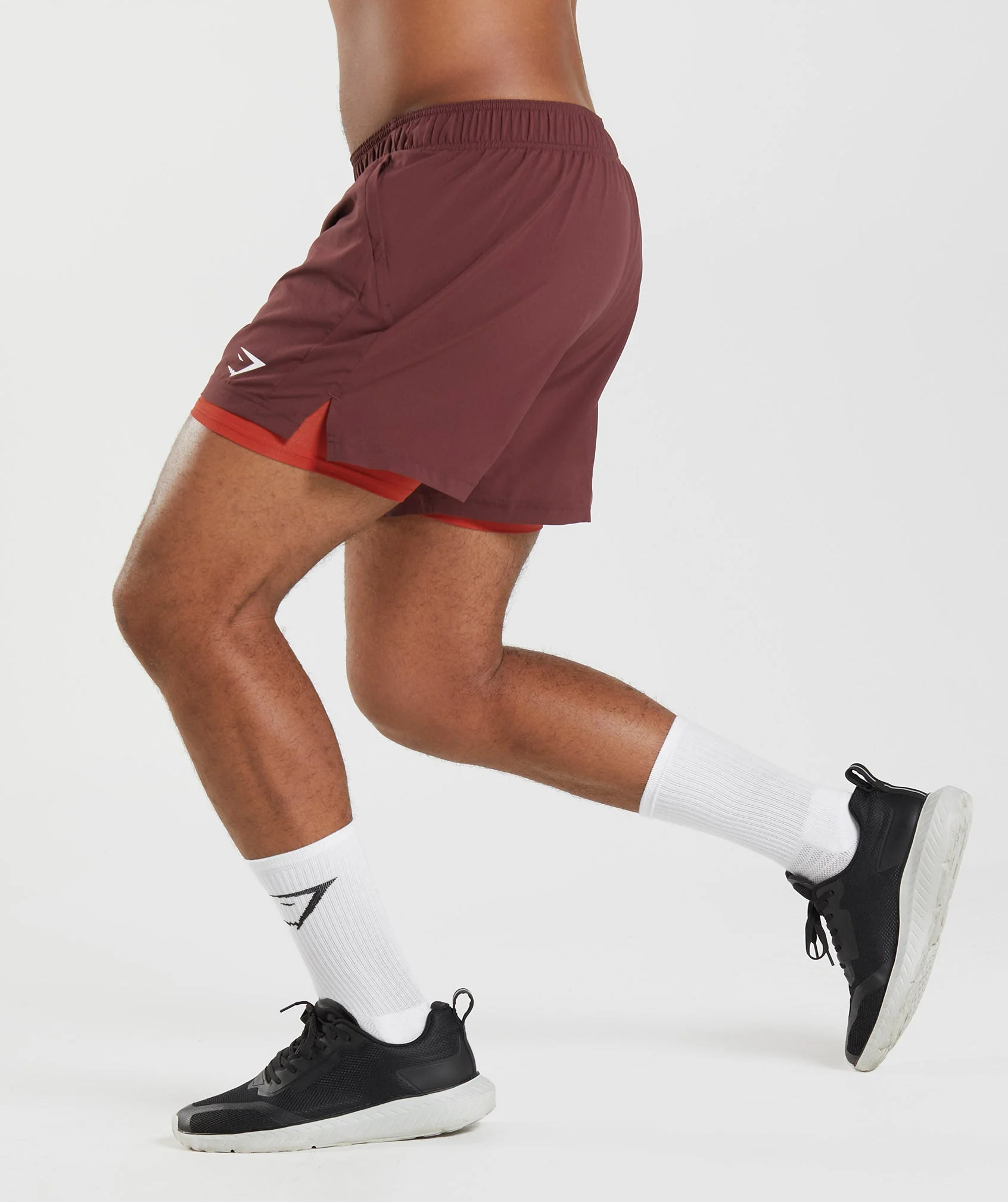 Gymshark Sport 5" 2 In 1 Shorts - Baked Maroon/Salsa Red - Image 3