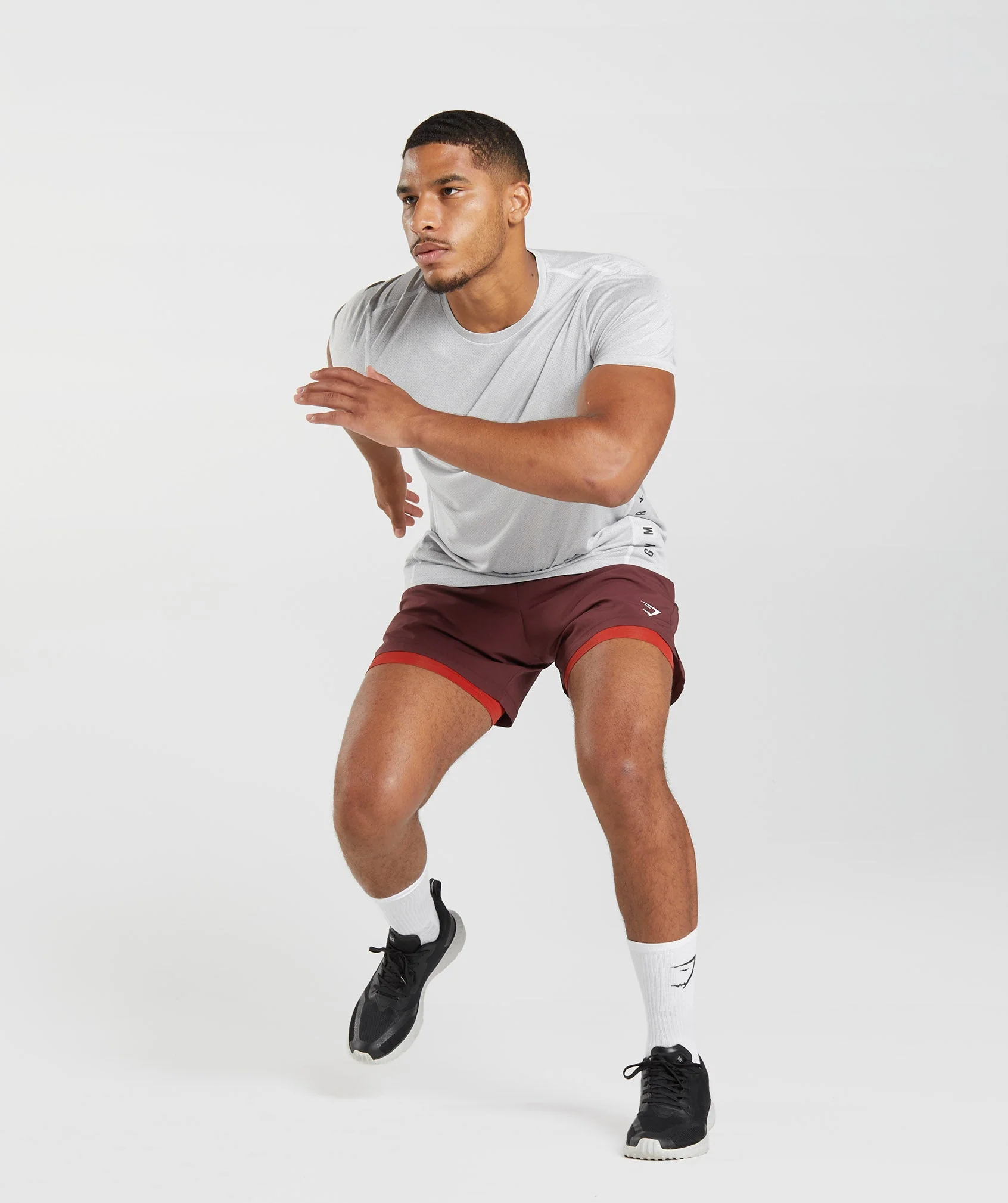 Gymshark Sport 5" 2 In 1 Shorts - Baked Maroon/Salsa Red - Image 4