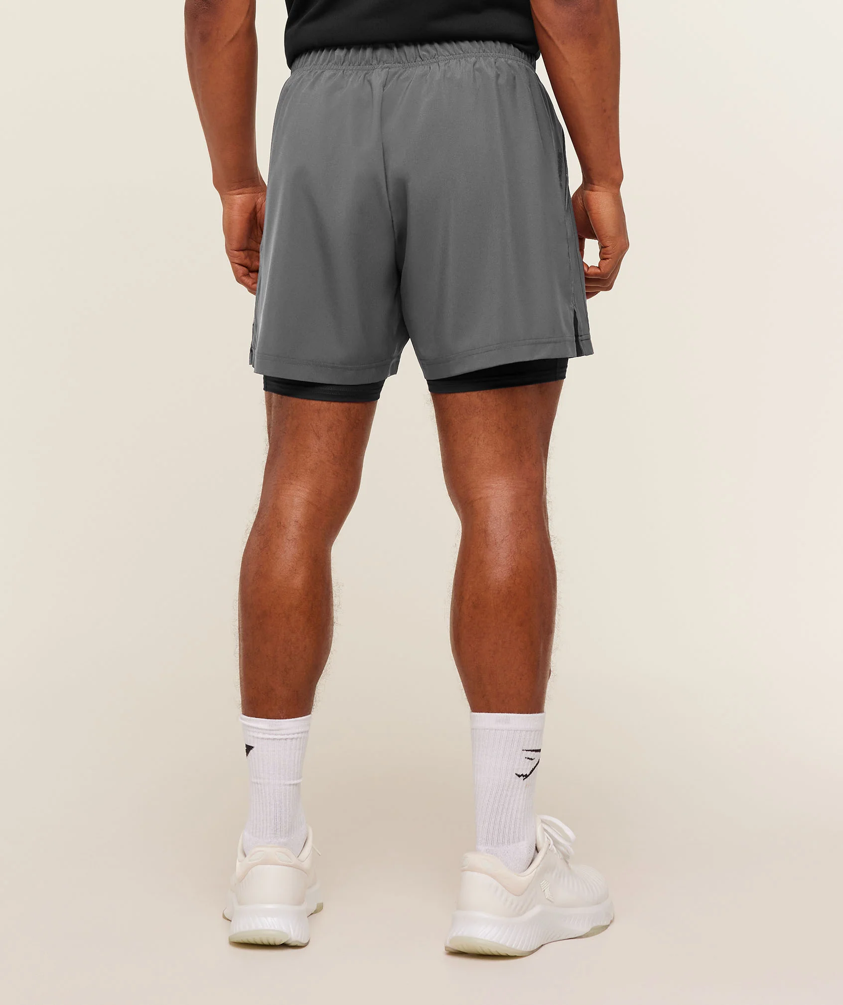 Gymshark Sport 5" 2 in 1 Shorts - Dark Grey/Black - Image 3