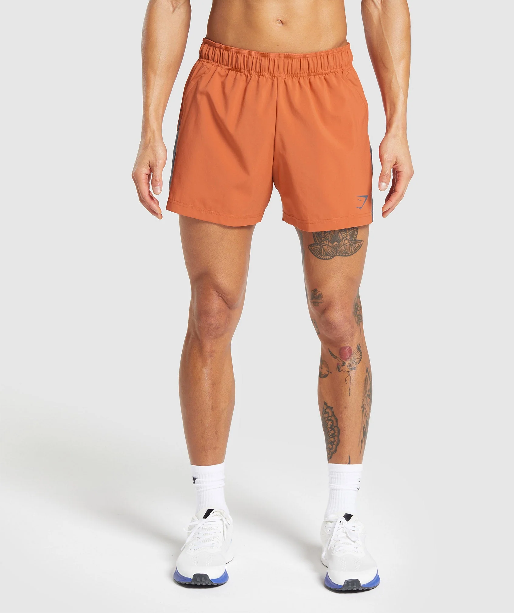 Gymshark Sport 5" Short - Muted Orange/Titanium Blue - Image 2
