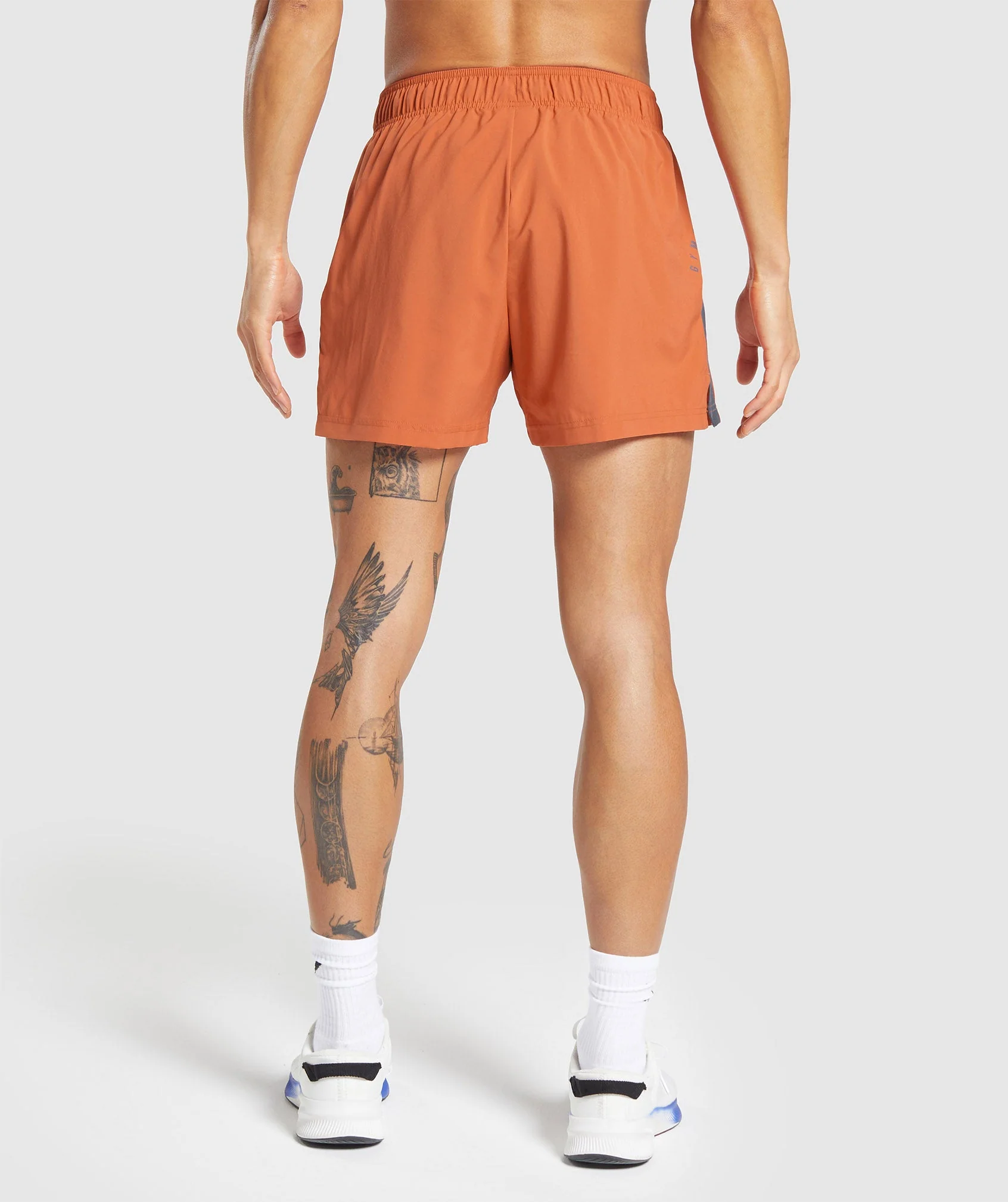 Gymshark Sport 5" Short - Muted Orange/Titanium Blue - Image 3