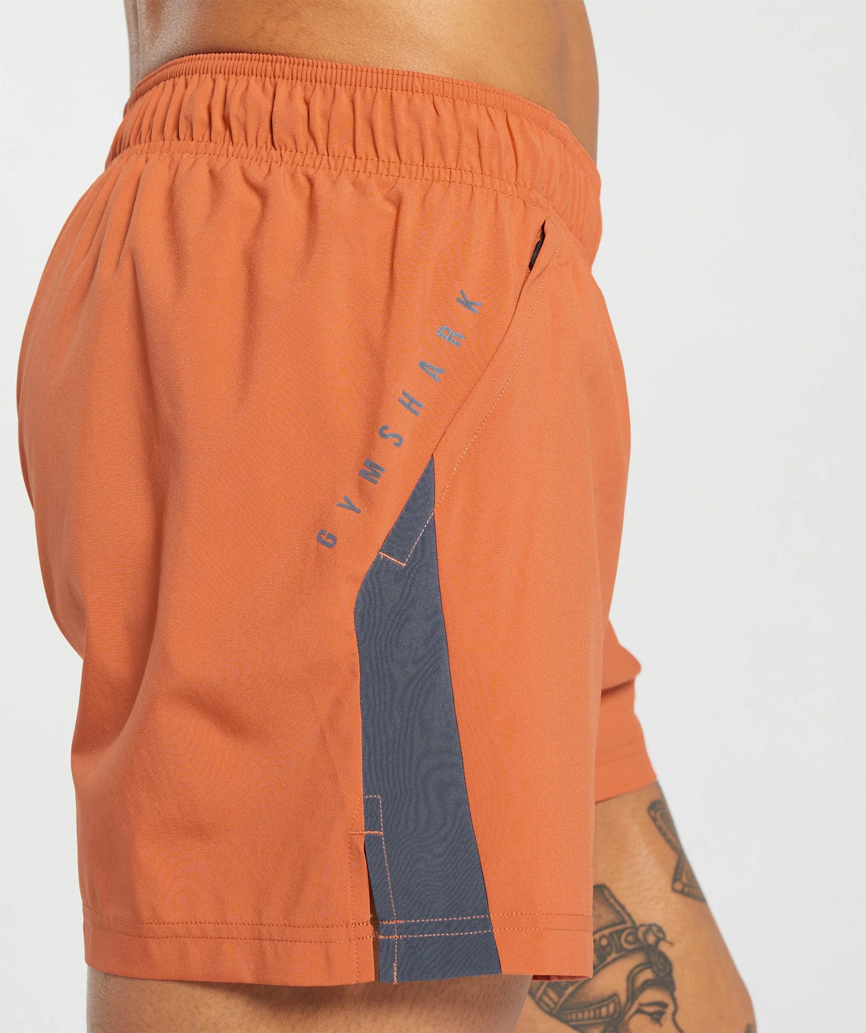 Gymshark Sport 5" Short - Muted Orange/Titanium Blue - Image 6
