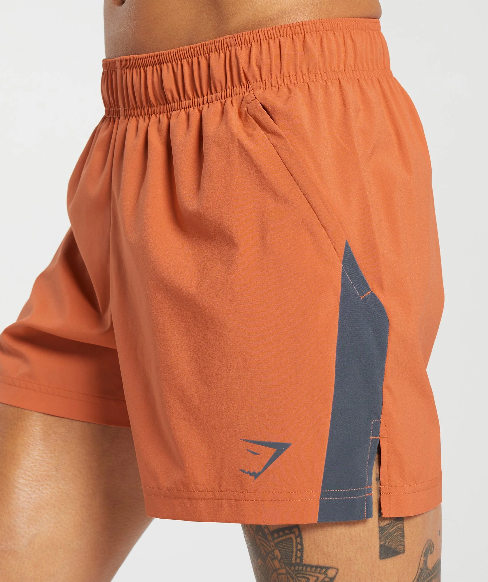 Gymshark Sport 5" Short - Muted Orange/Titanium Blue - Image 7