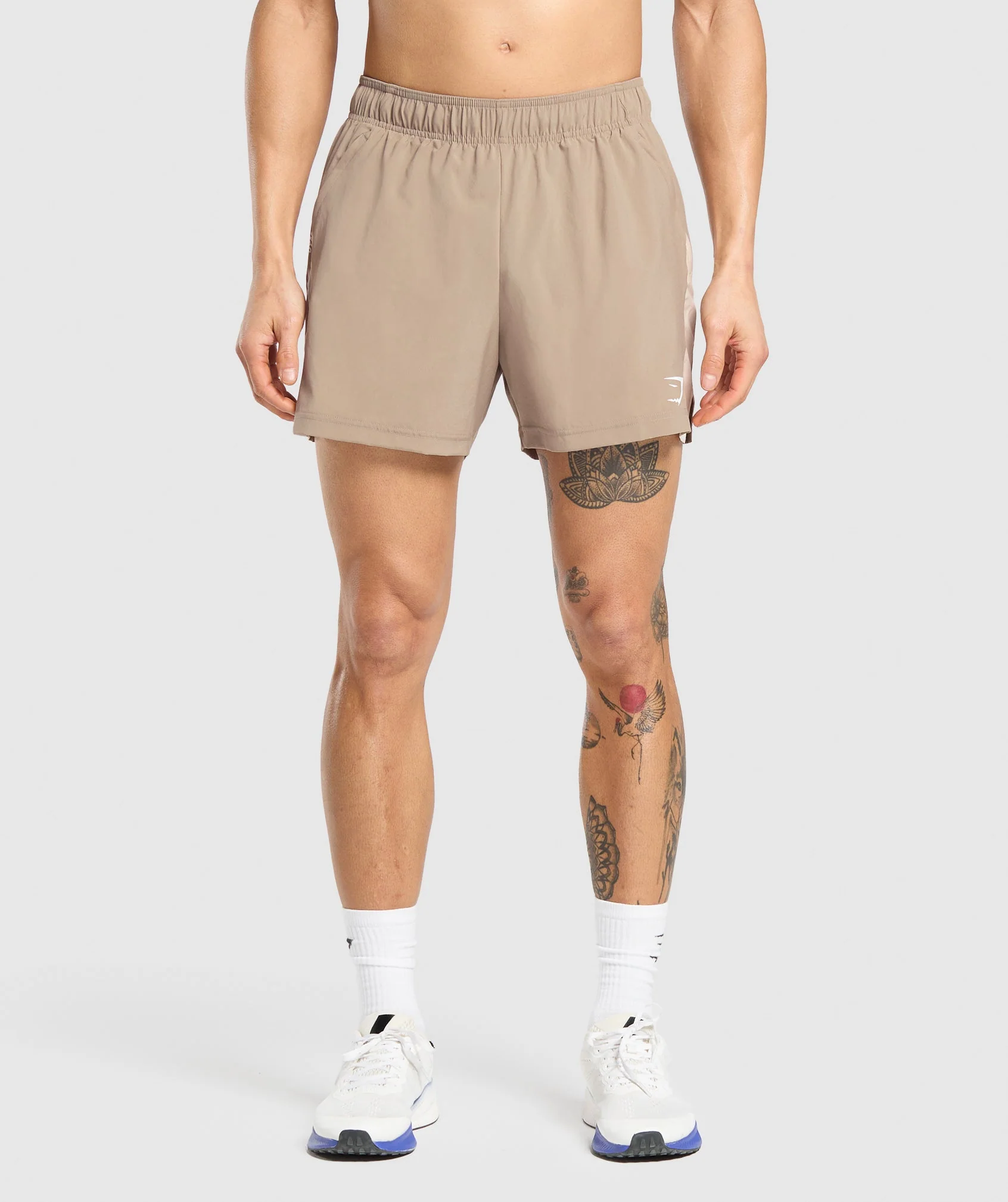 Gymshark Sport  5" Shorts - Cement Brown/Pebble Grey - Image 2
