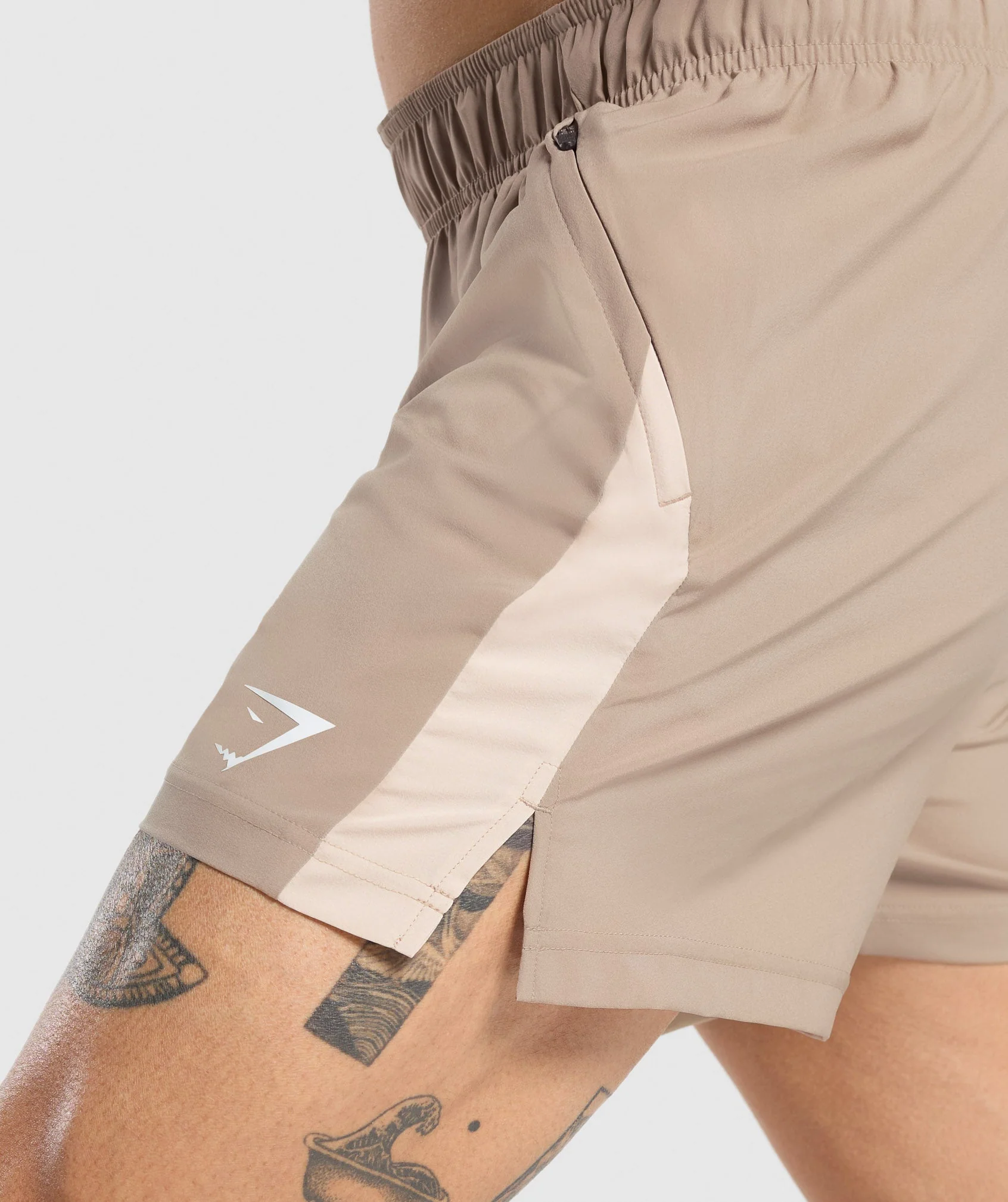 Gymshark Sport  5" Shorts - Cement Brown/Pebble Grey - Image 6
