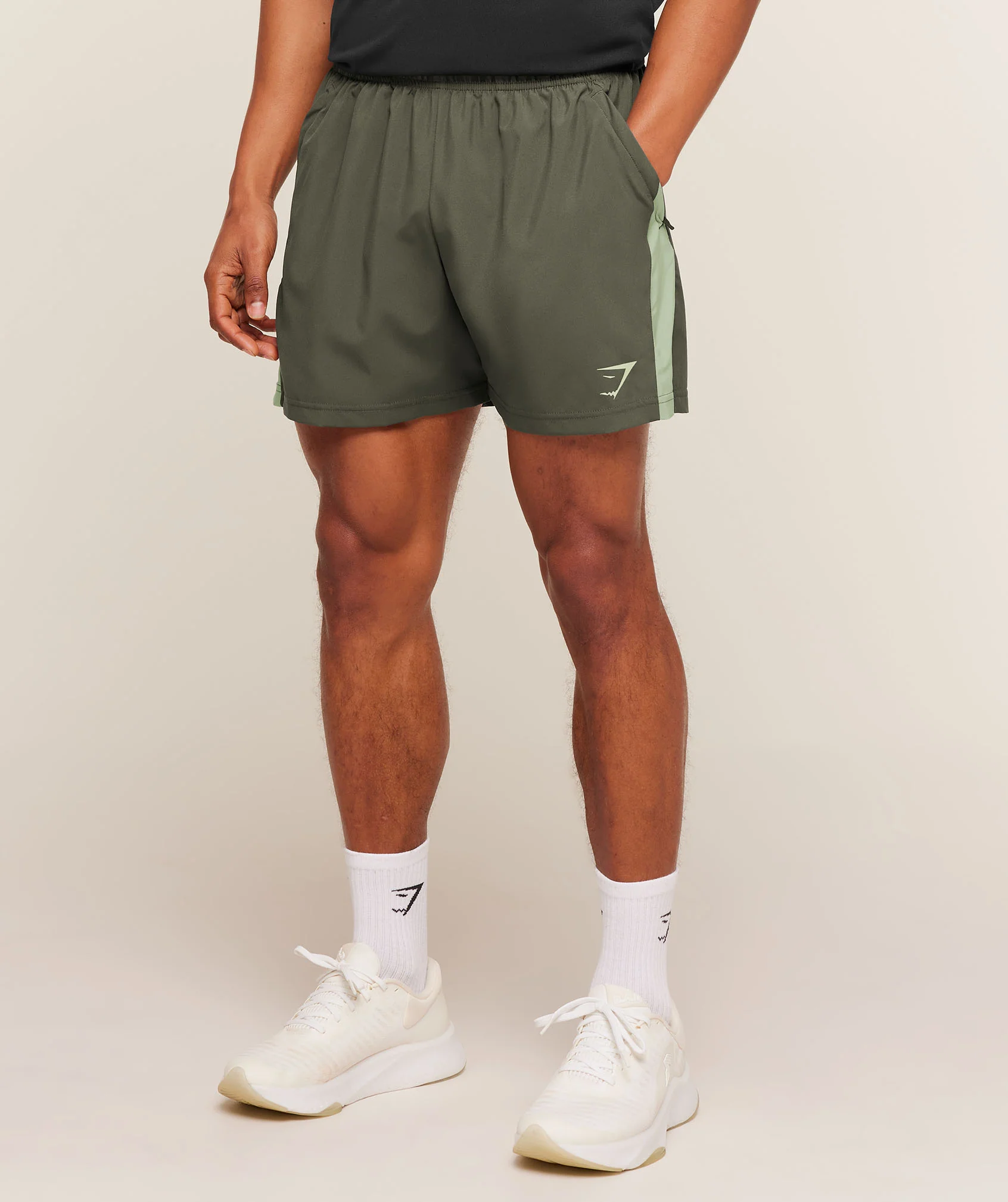Gymshark Sport  5" Shorts - Strength Green/Haze Green - Image 3