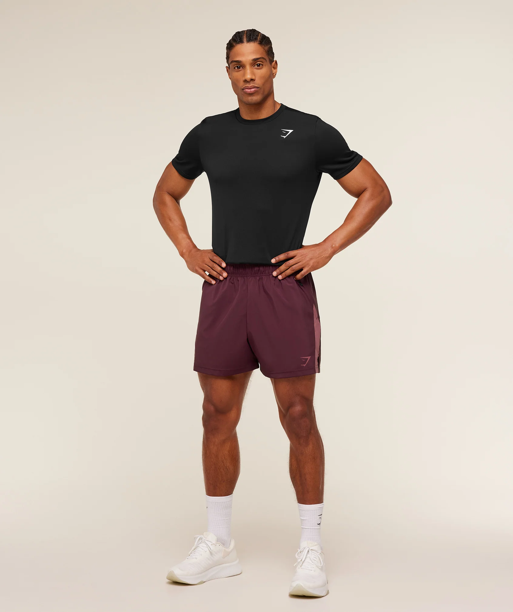 Gymshark Sport 5" Shorts - Impact Burgundy/Reset Pink - Image 4