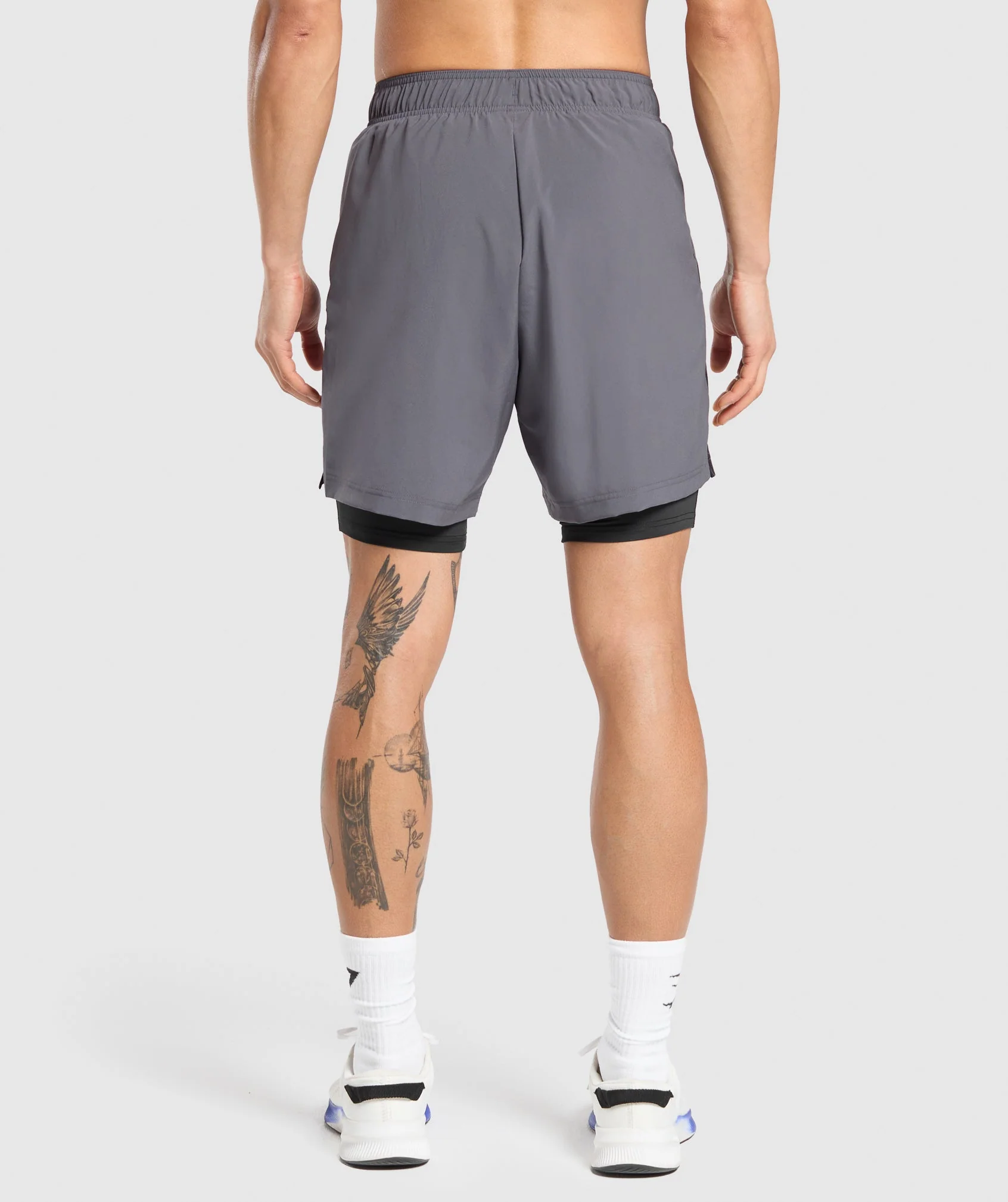 Gymshark Sport 7" 2 in 1 Shorts - Dark Grey/Black - Image 3