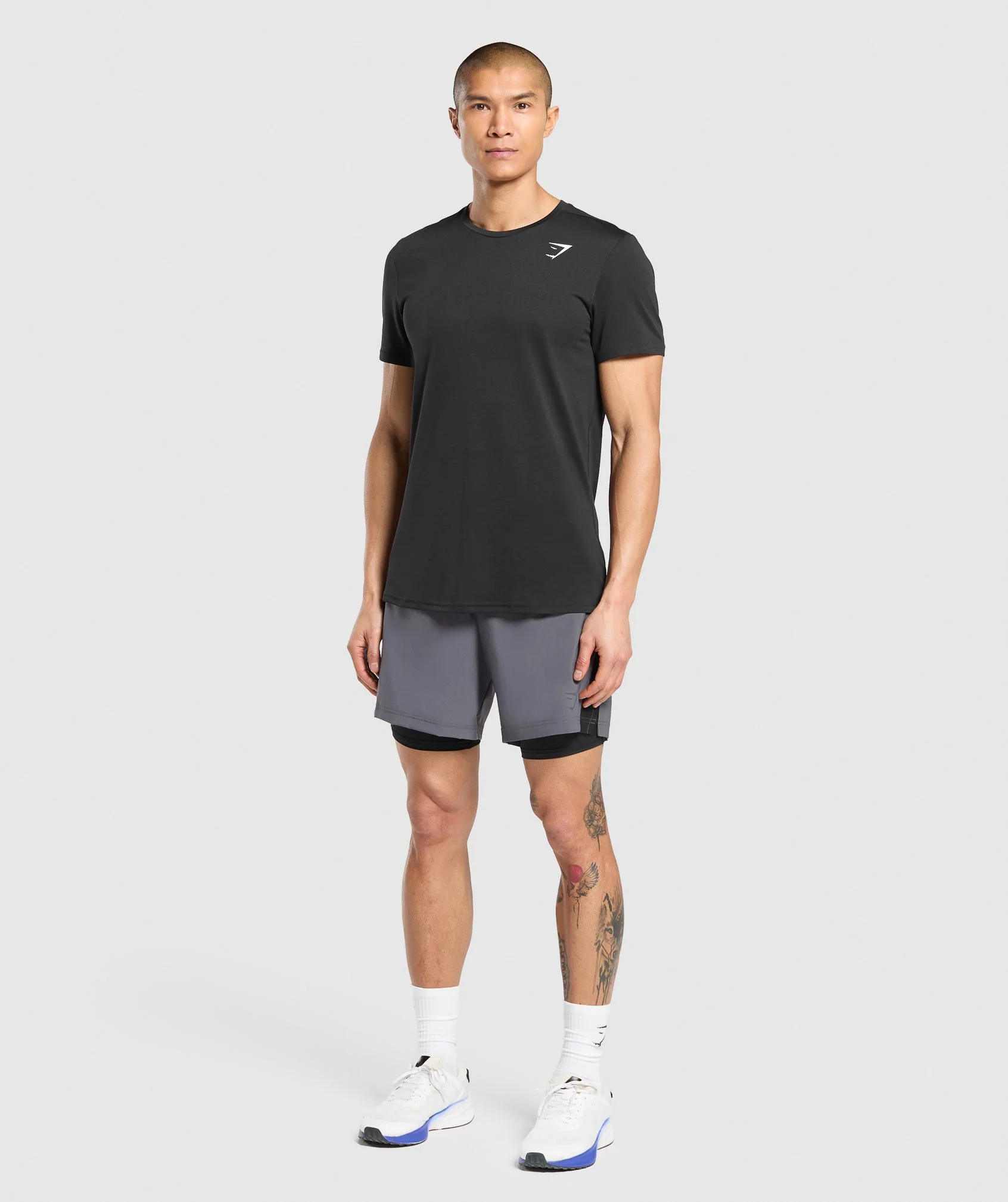 Gymshark Sport 7" 2 in 1 Shorts - Dark Grey/Black - Image 4