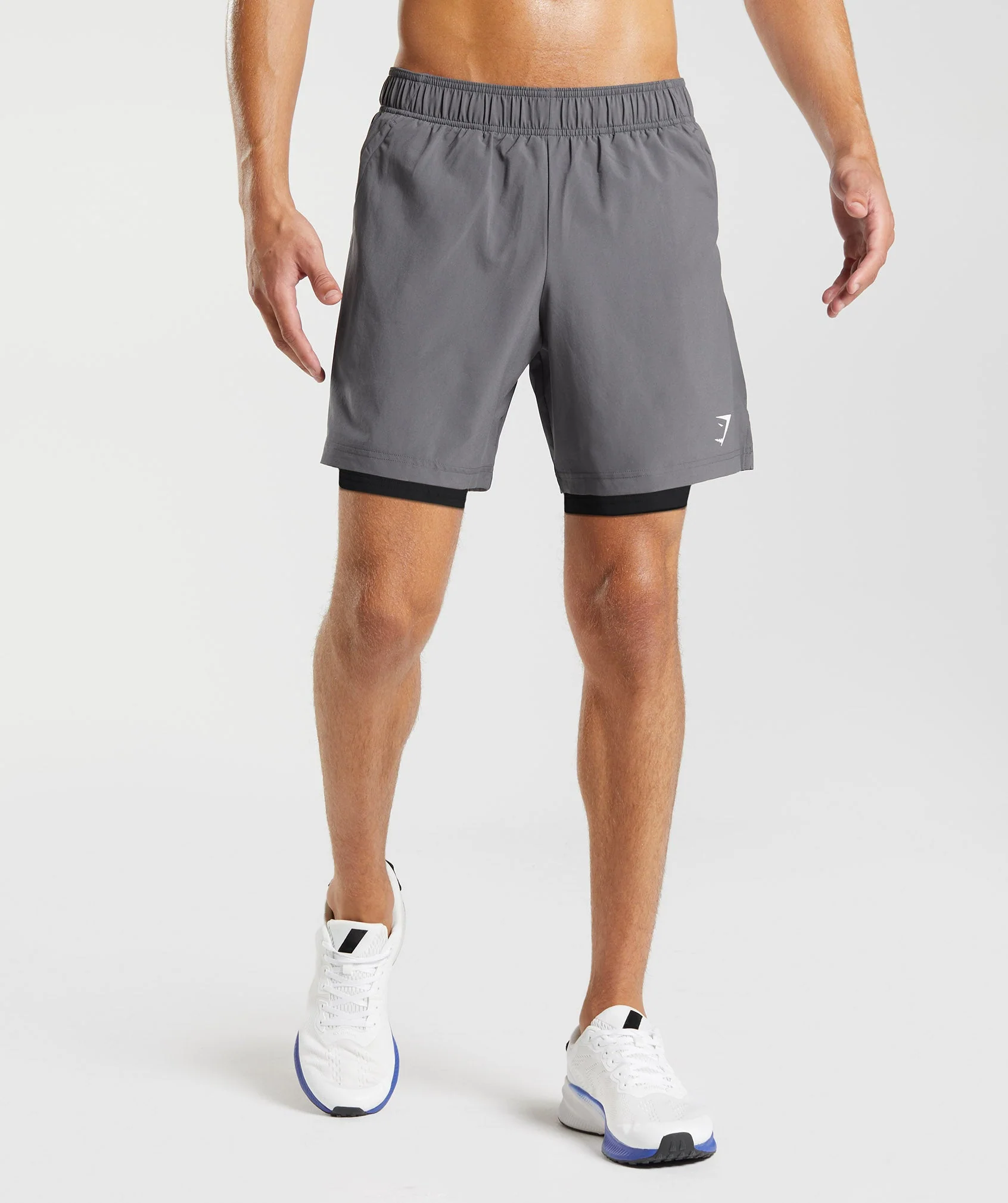Gymshark Sport 7" 2 in 1 Short - Silhouette Grey/Black