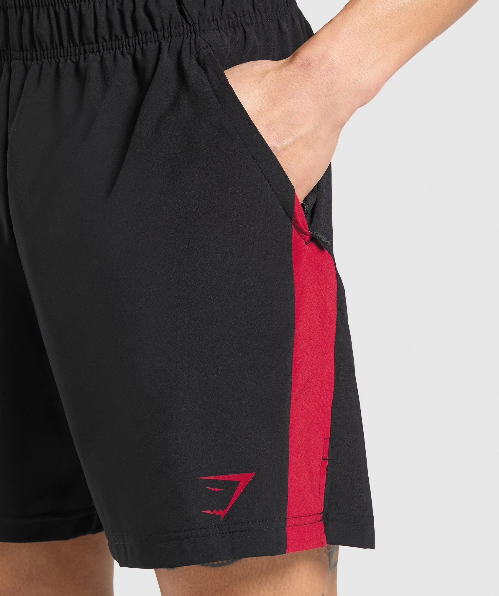 Gymshark Sport  7" Shorts - Black/Conditioning Red - Image 6