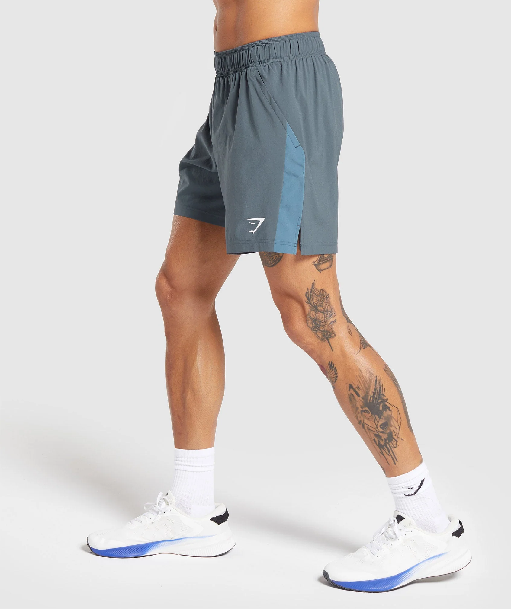 Gymshark Sport 7" Shorts - Titanium Blue/Faded Blue - Image 3