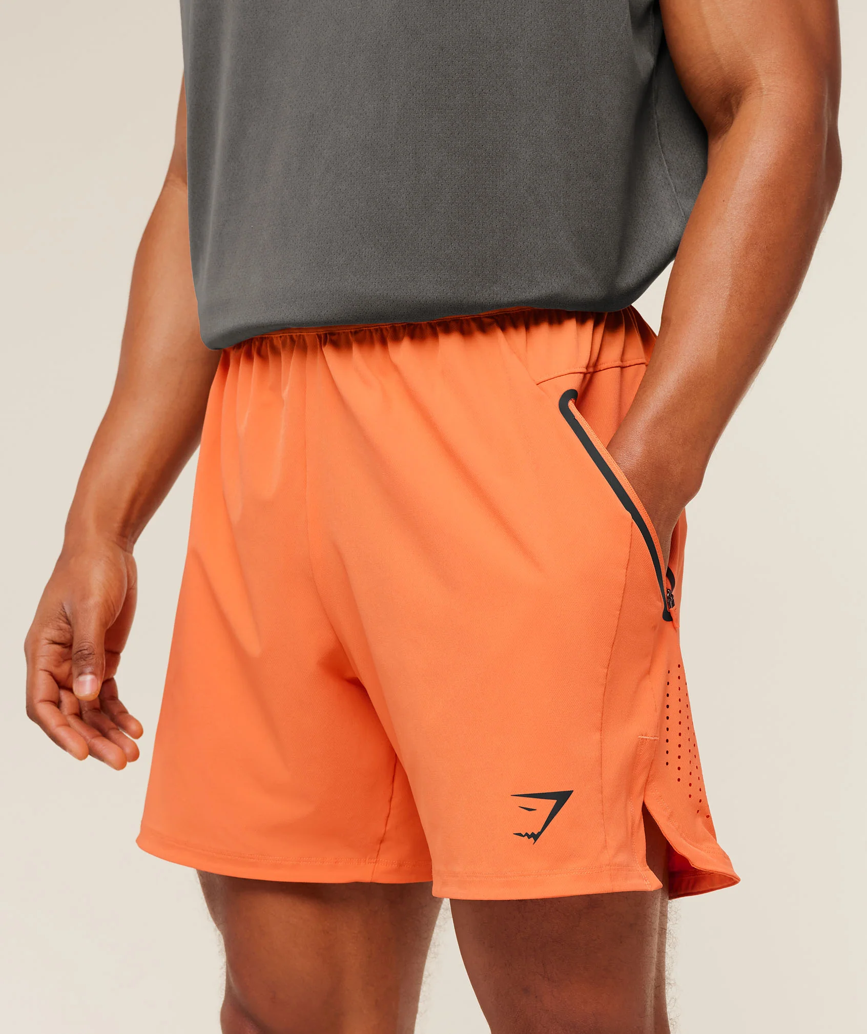 Gymshark Sport Hybrid 6" Shorts - Dayglow Peach - Image 5