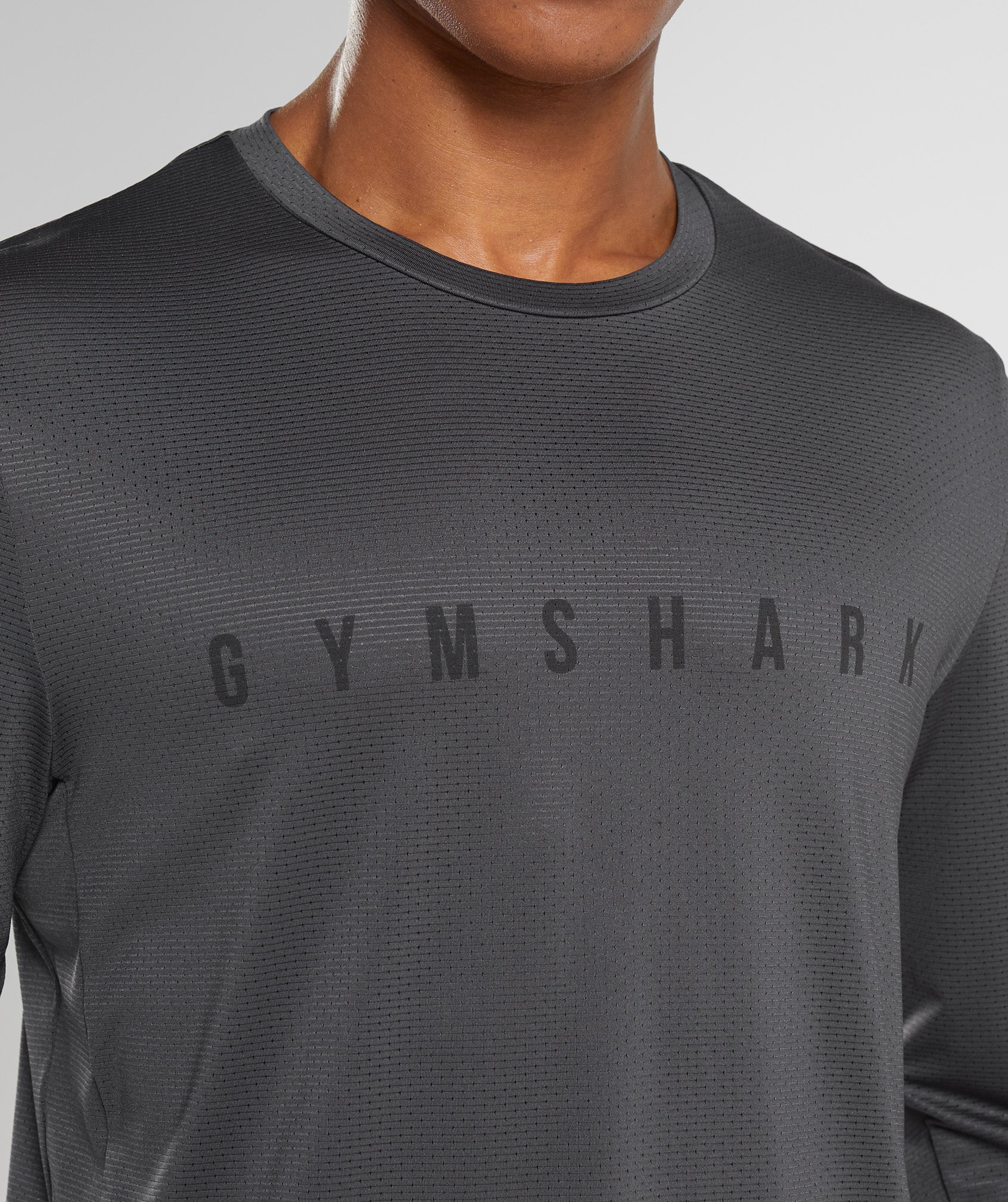 Gymshark Sport Stripe Long Sleeve T-Shirt - Onyx Grey - Image 3
