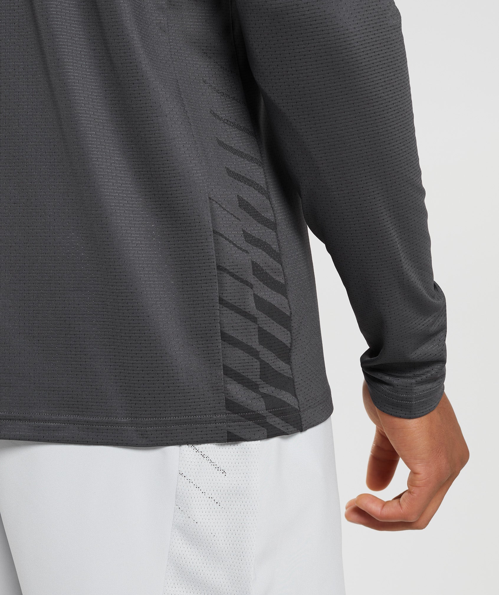 Gymshark Sport Stripe Long Sleeve T-Shirt - Onyx Grey - Image 6