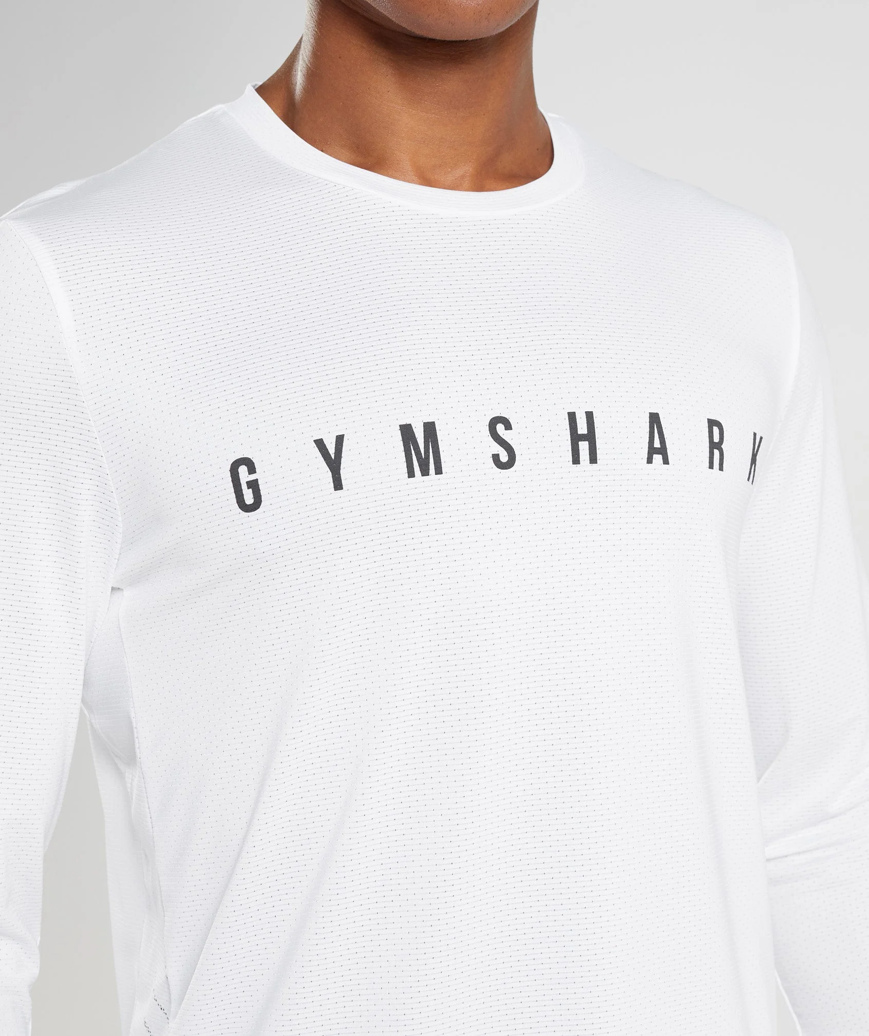 Gymshark Sport Stripe Long Sleeve T-Shirt - White - Image 3