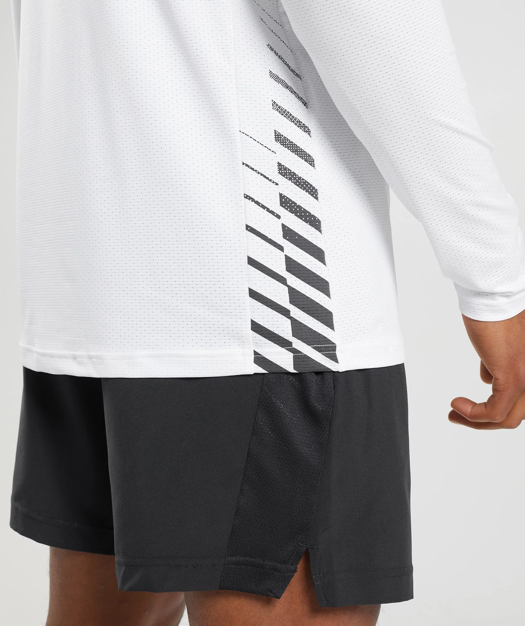 Gymshark Sport Stripe Long Sleeve T-Shirt - White - Image 6