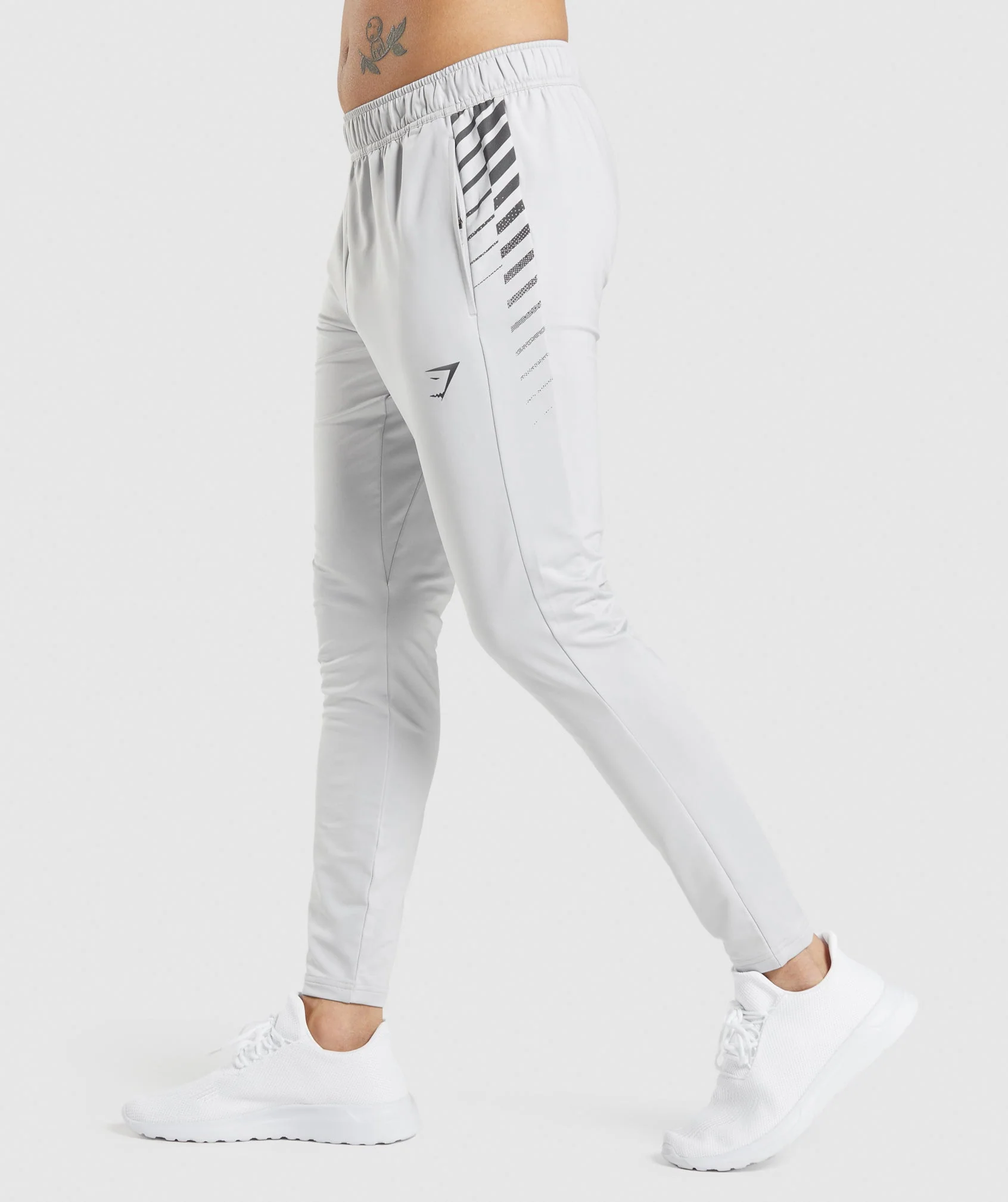 Gymshark Sport Stripe Joggers - Light Grey - Image 3