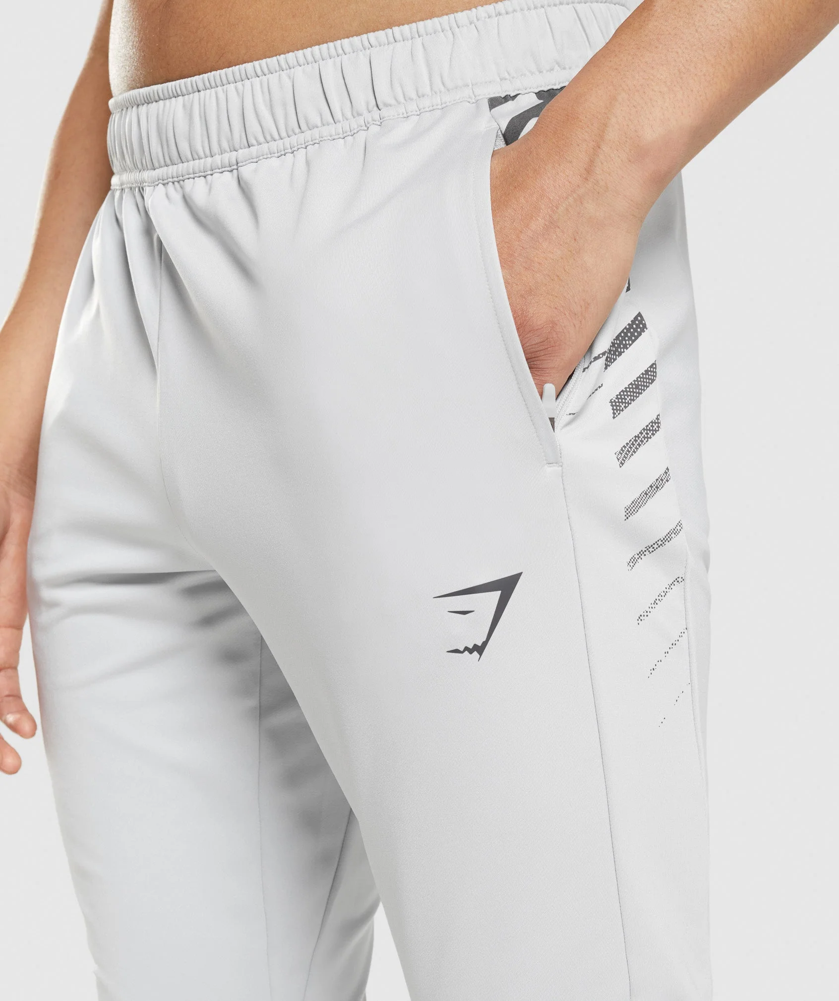 Gymshark Sport Stripe Joggers - Light Grey - Image 6