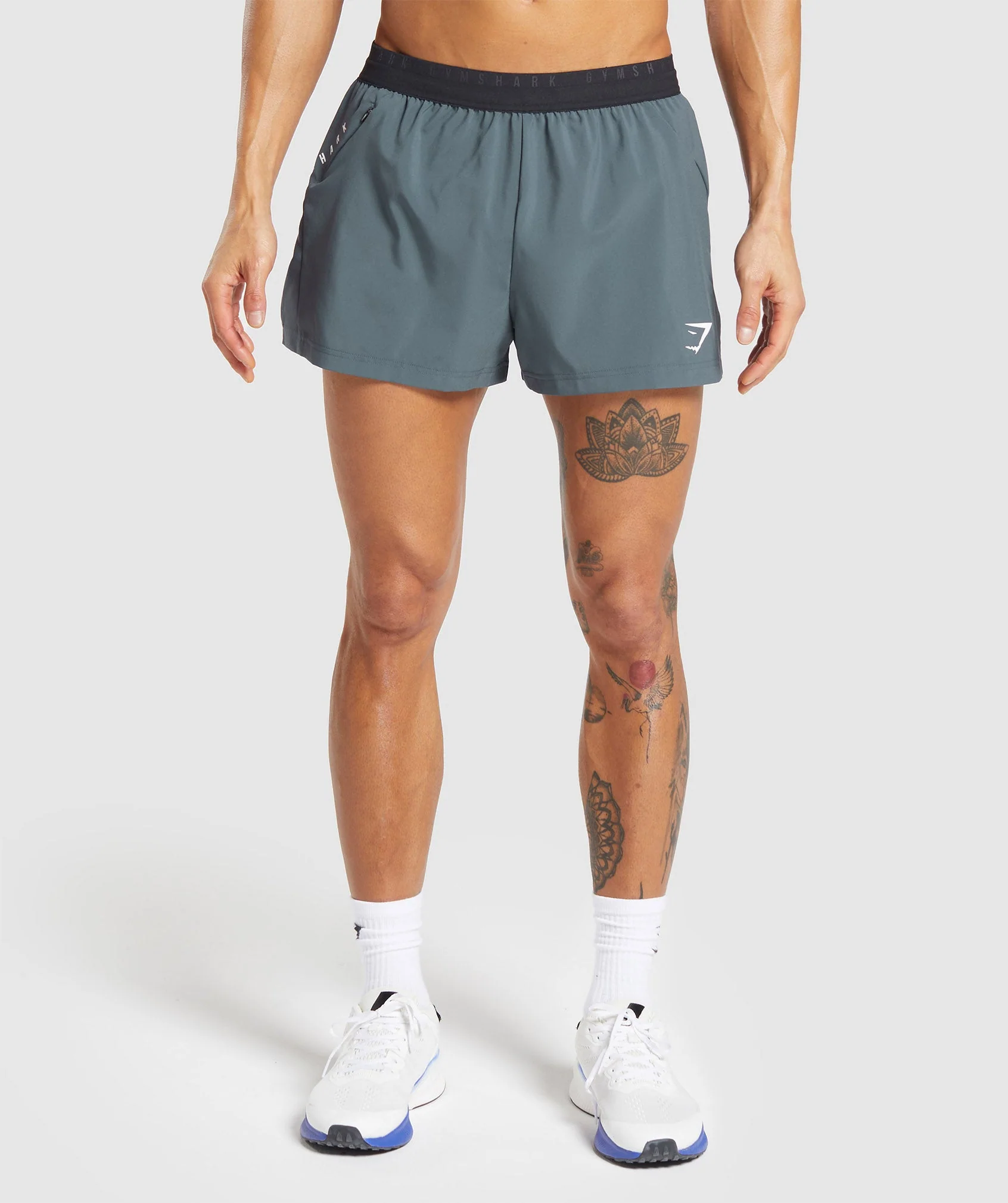 Gymshark Sport Run 3" Short - Titanium Blue - Image 3