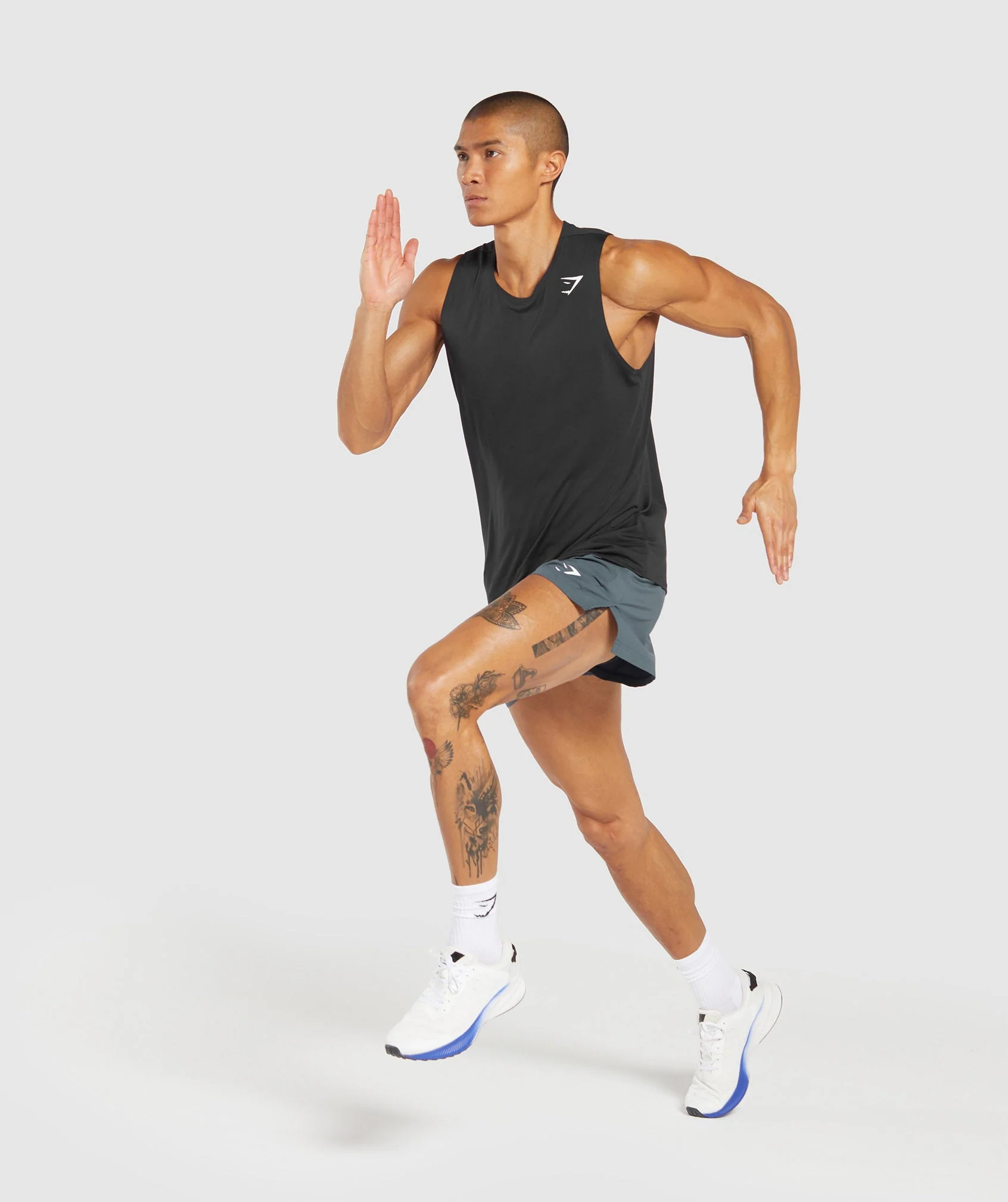 Gymshark Sport Run 3" Short - Titanium Blue - Image 5