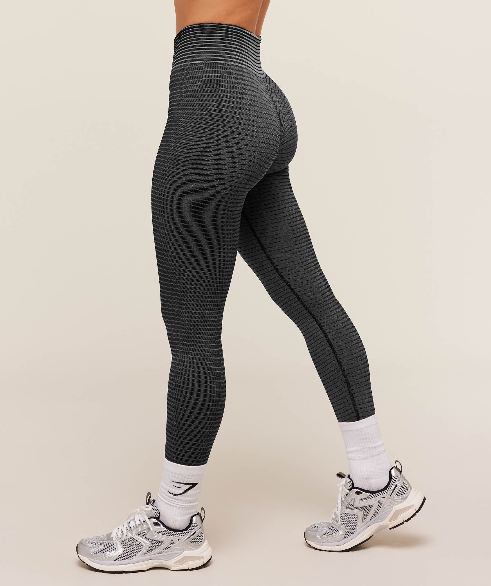 Gymshark Sport Seamless Leggings - Grey/Black - Image 3