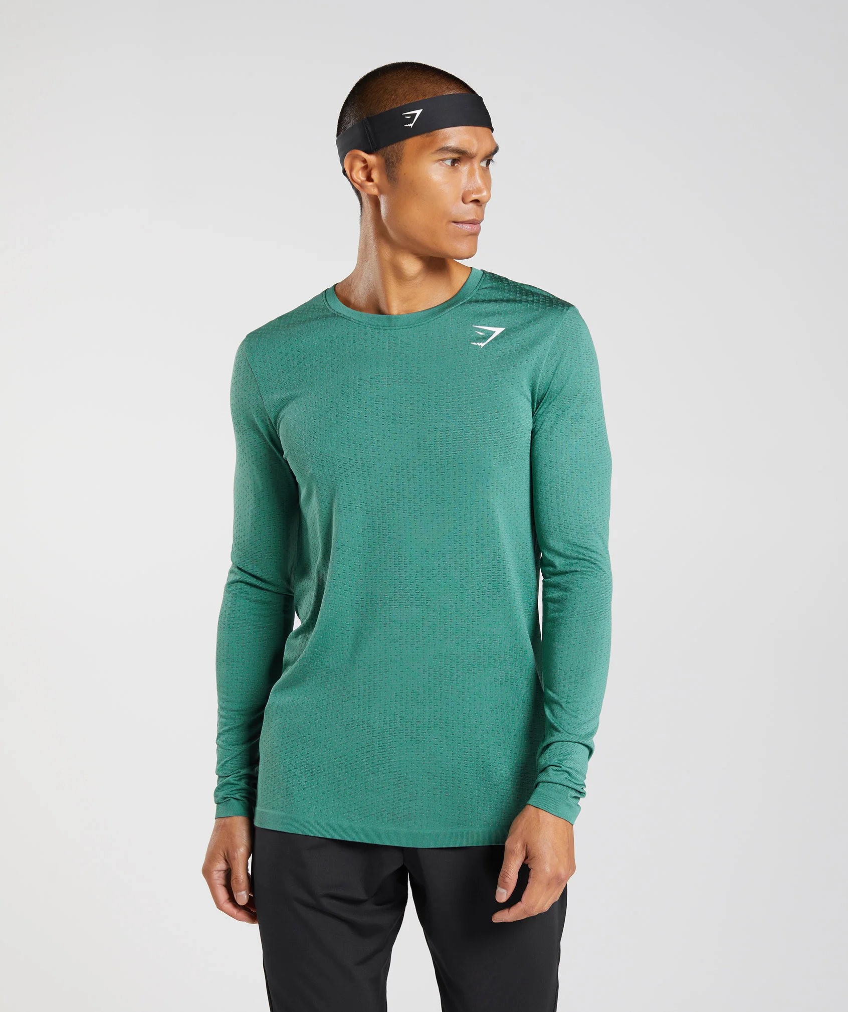Gymshark Sport Seamless Long Sleeve T-Shirt - Hoya Green/Woodland Green