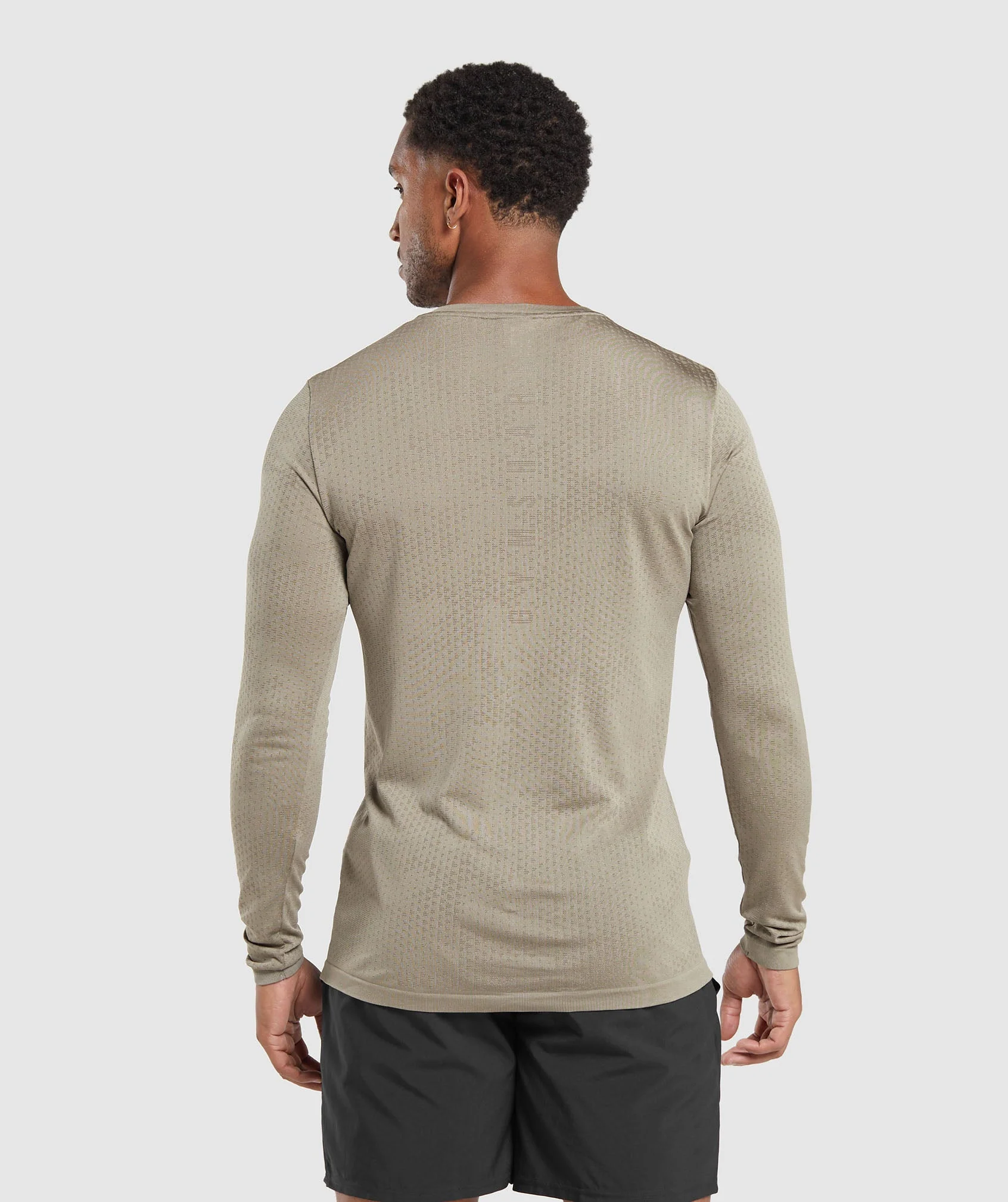 Gymshark Sport Seamless Long Sleeve T-Shirt - Linen Brown/Camo Brown - Image 2