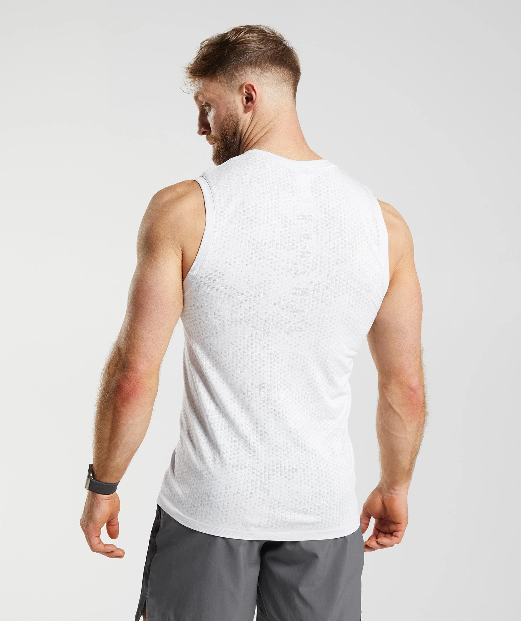 Gymshark Sport Seamless Tank - White/Smokey Grey - Image 2