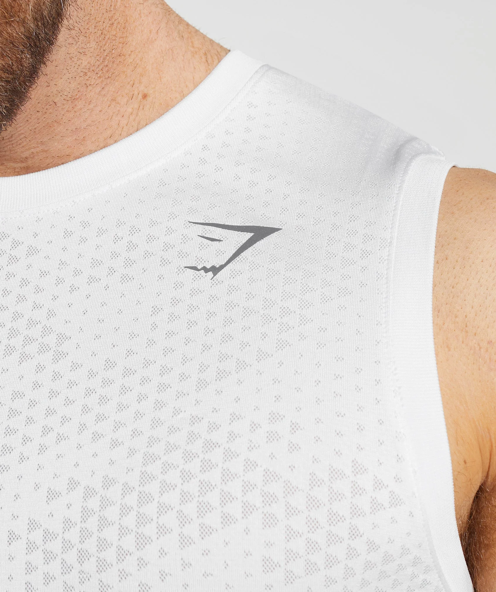 Gymshark Sport Seamless Tank - White/Smokey Grey - Image 6