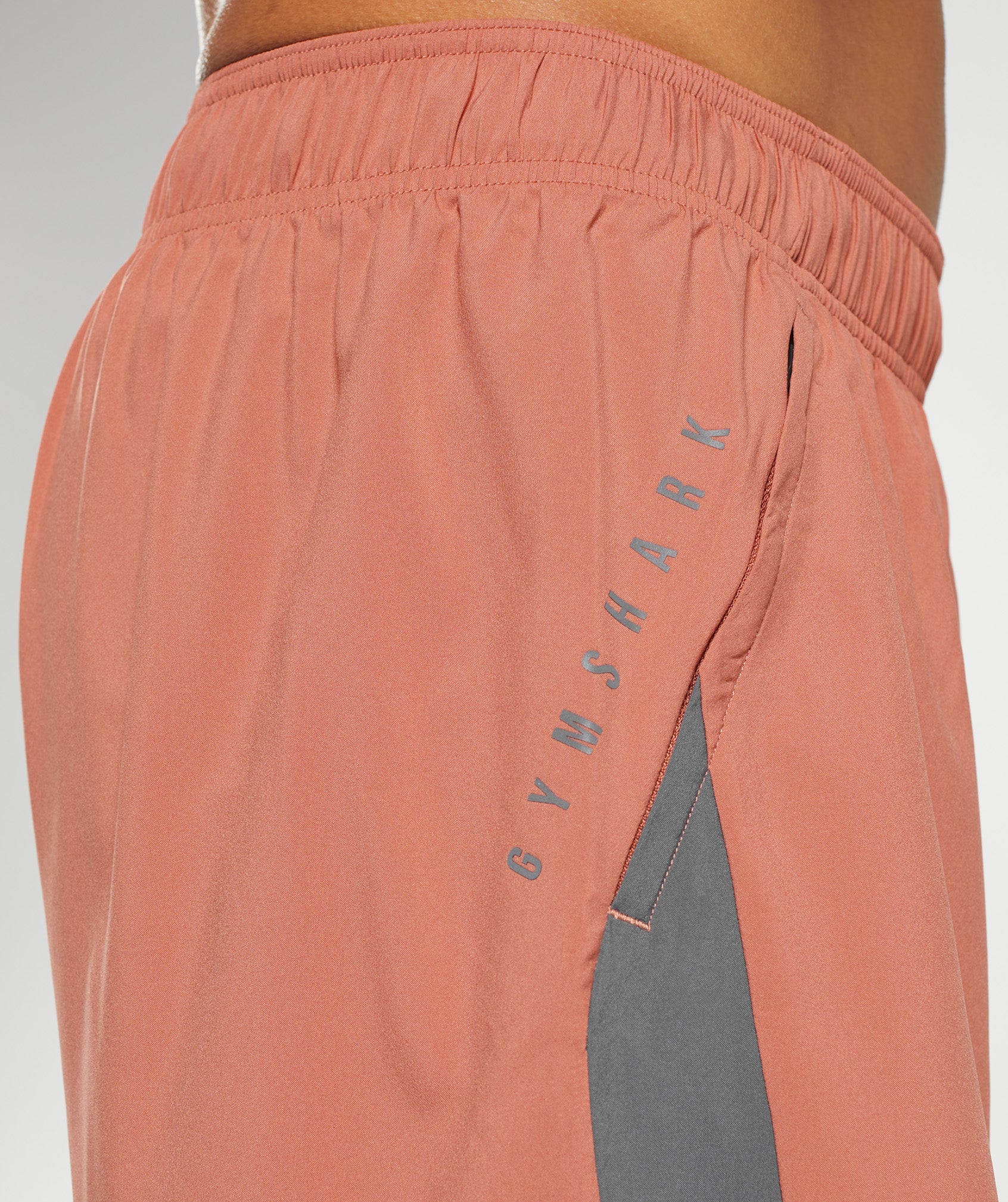 Gymshark Sport 7" Shorts - Persimmon Red/Silhouette Grey - Image 5