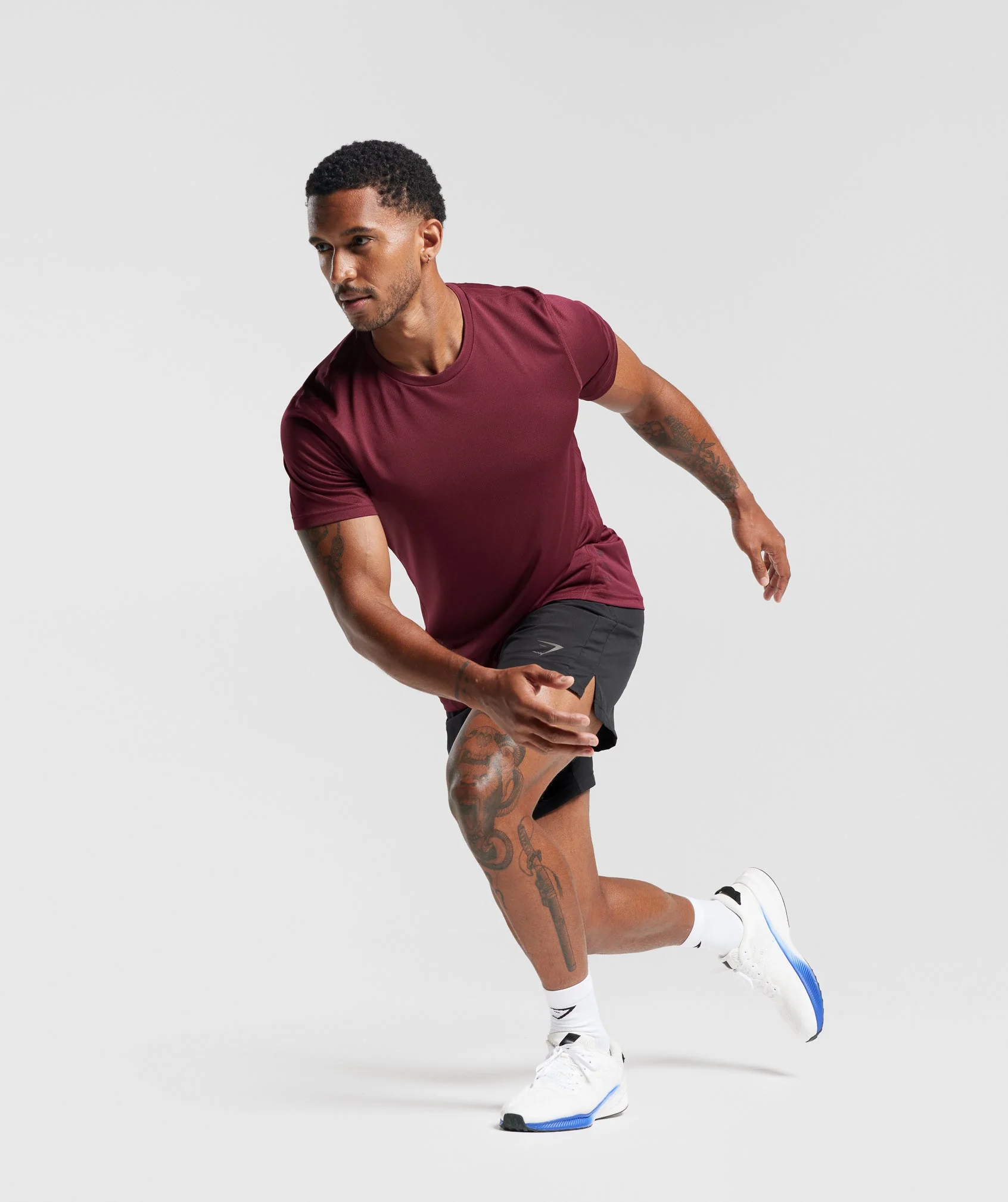 Gymshark Sport T-Shirt - Plum Pink/Black Marl - Image 4